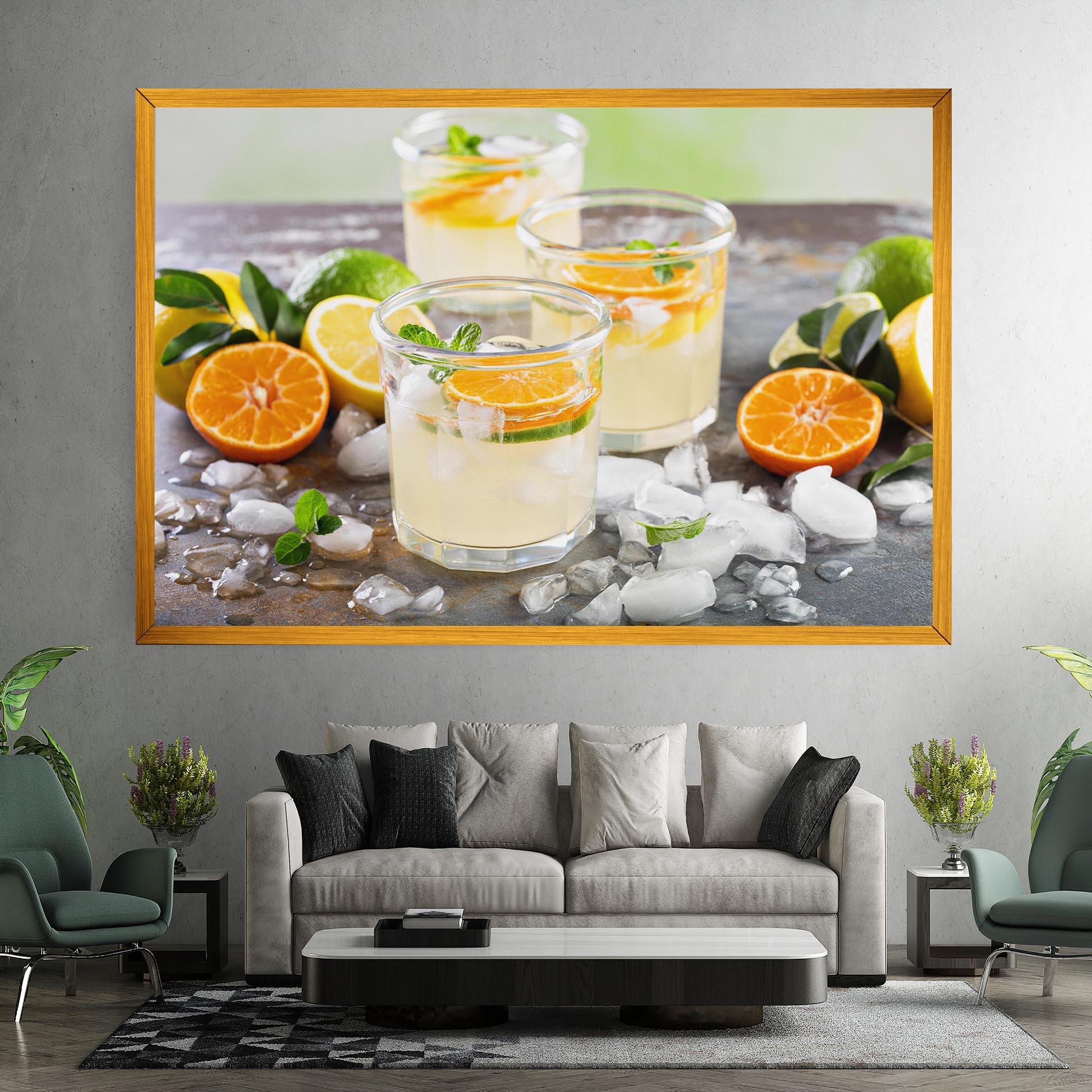Leinwandbild Citrus Fruit Lemonade mockup 7
