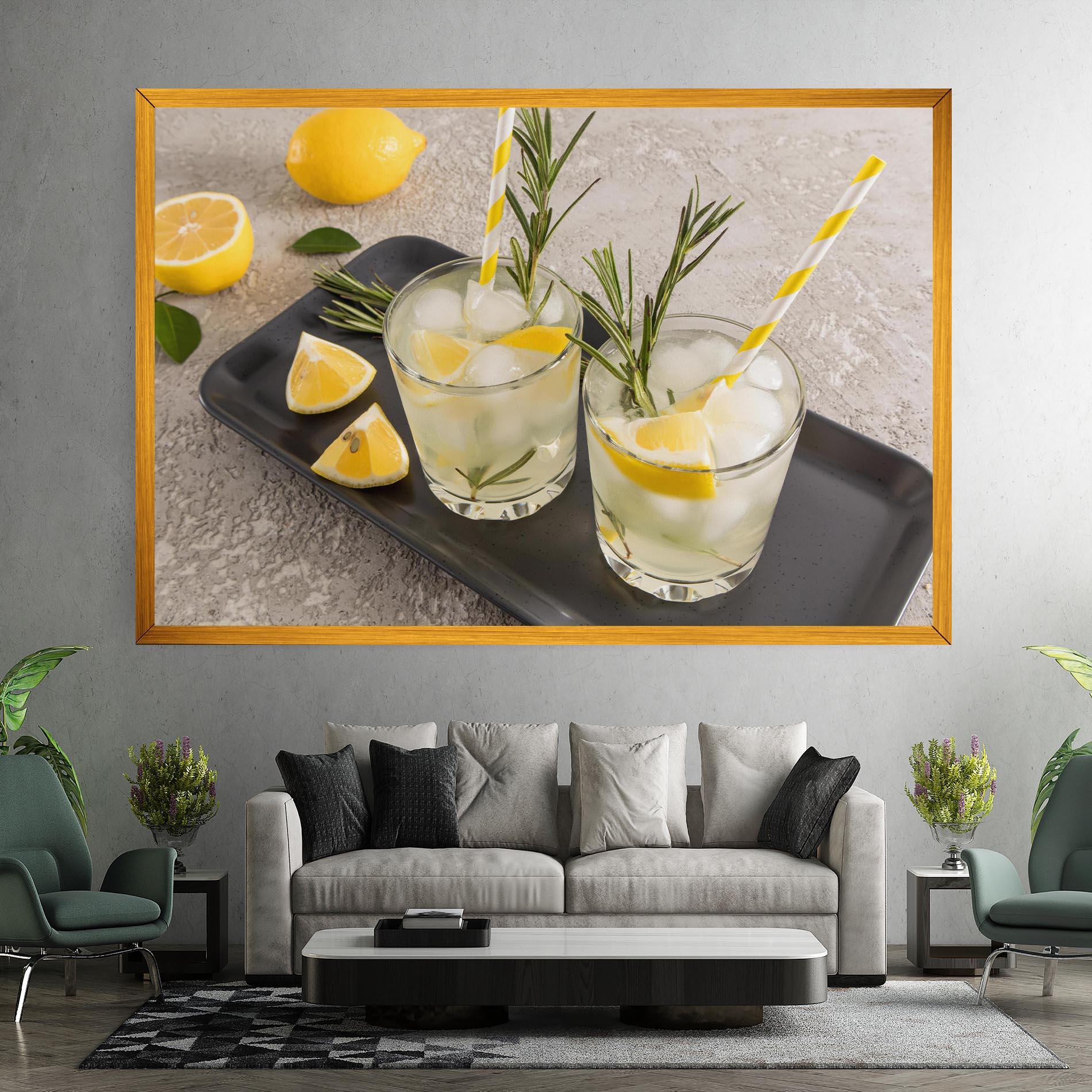 Leinwandbild Fruit Vitamin Water mockup 7