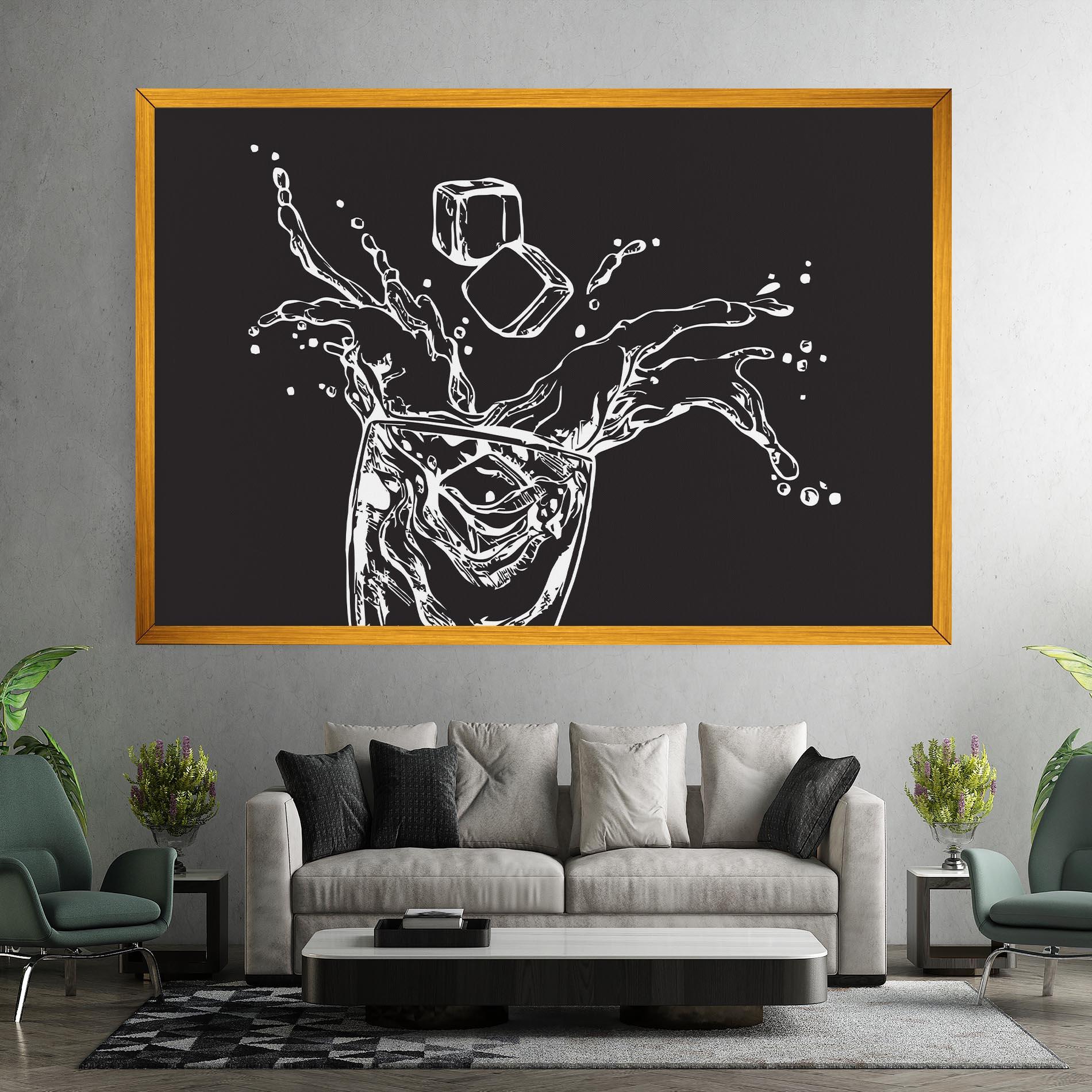 Leinwandbild Ice Splash Drink mockup 7