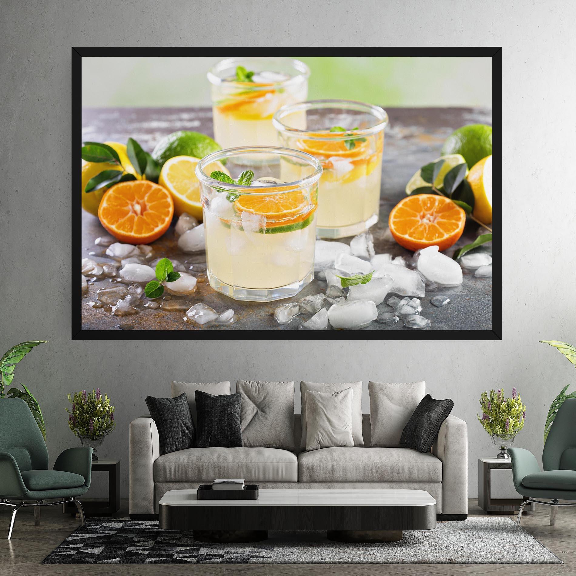 Leinwandbild Citrus Fruit Lemonade mockup 7