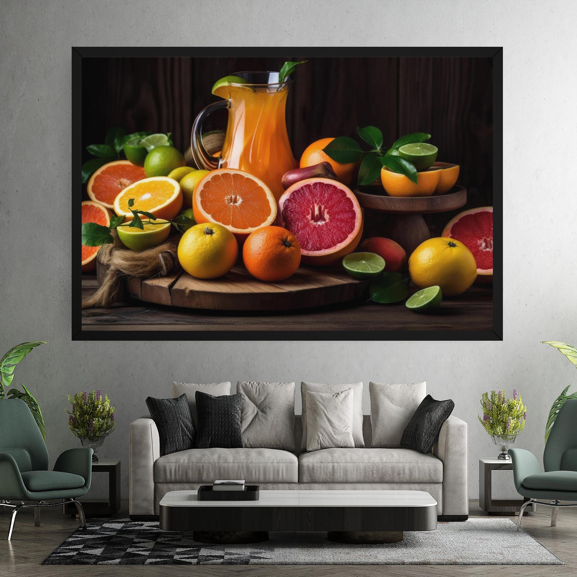 Leinwandbild Glass Of Orange Juice mockup 7