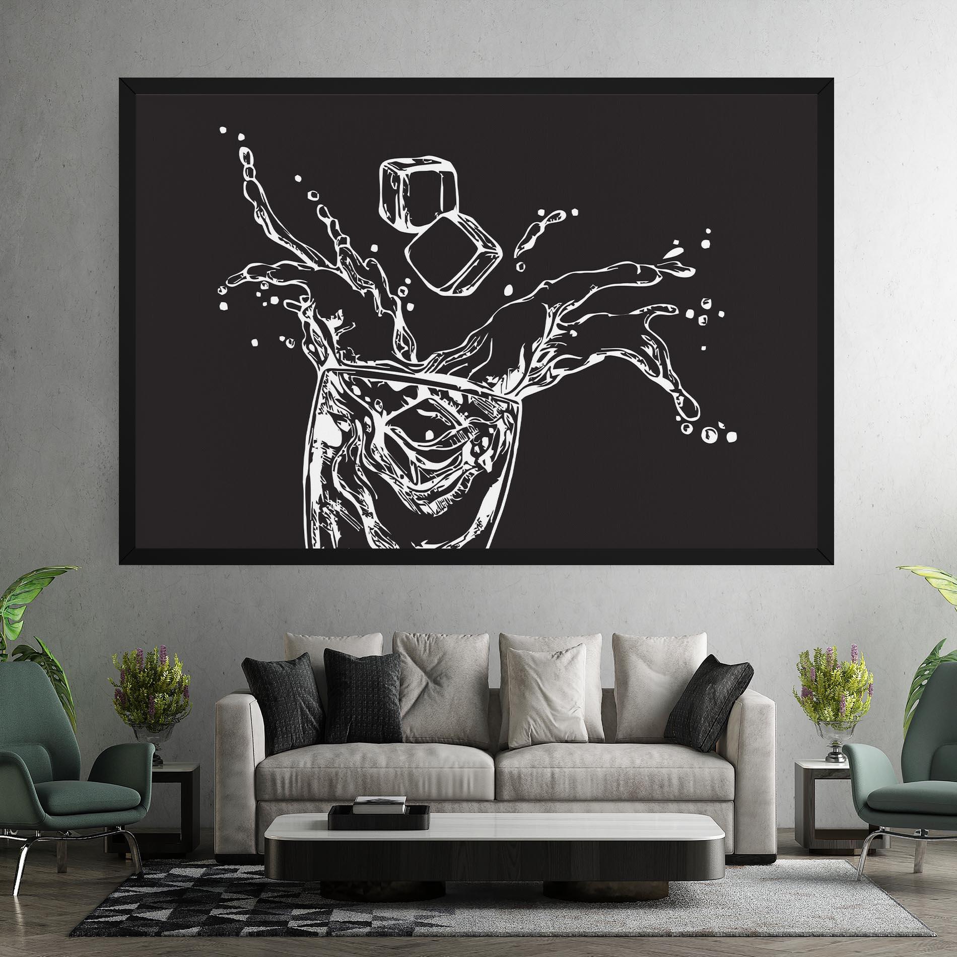 Leinwandbild Ice Splash Drink mockup 7