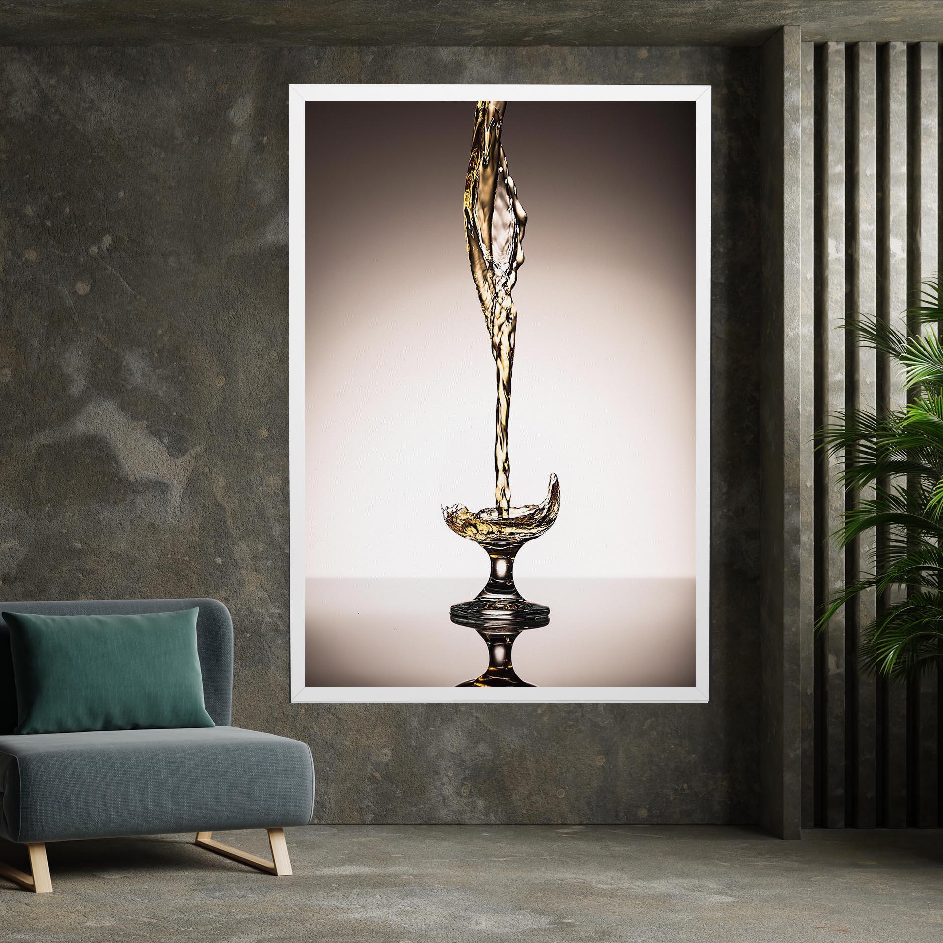 Leinwandbild White Wine Splash mockup 7