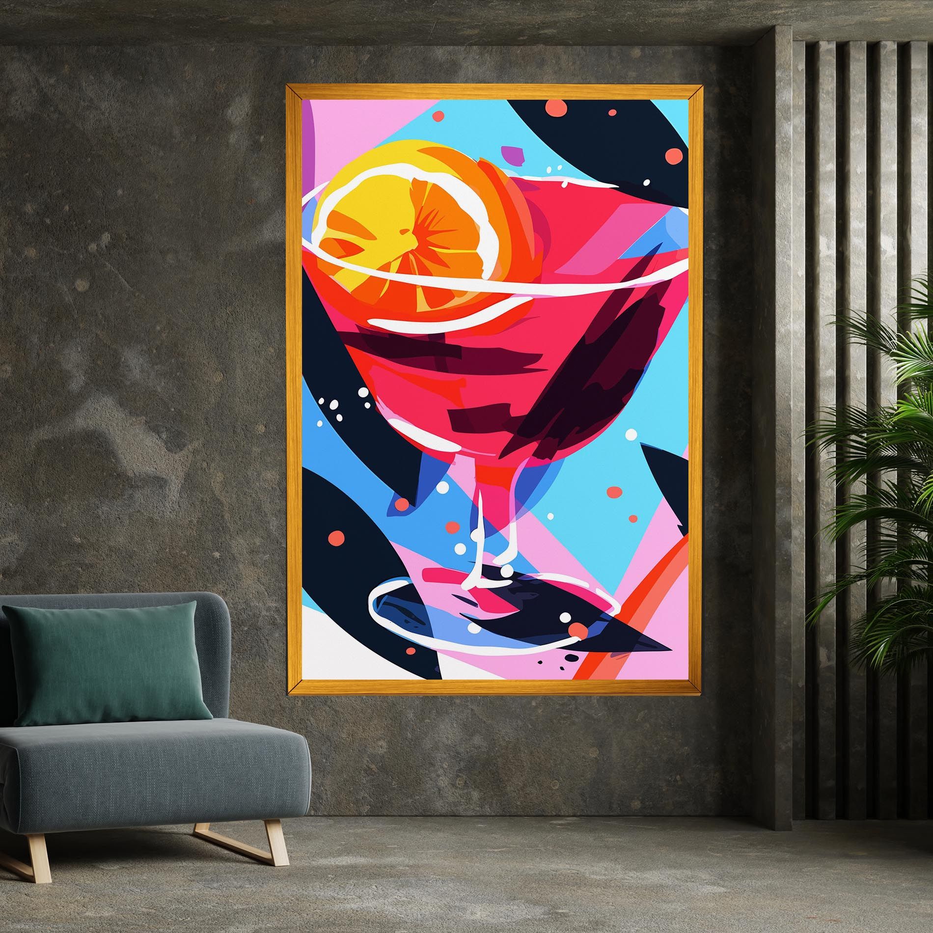 Red Cocktail Art mockup 7