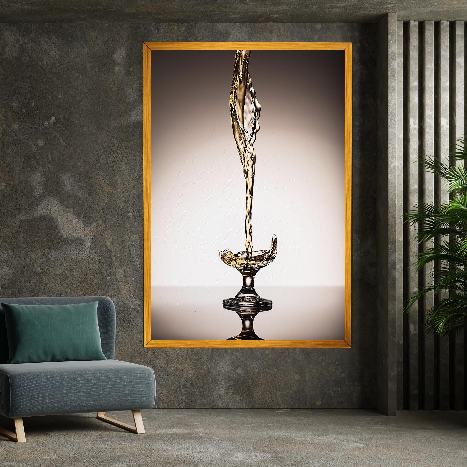 Leinwandbild White Wine Splash mockup 7