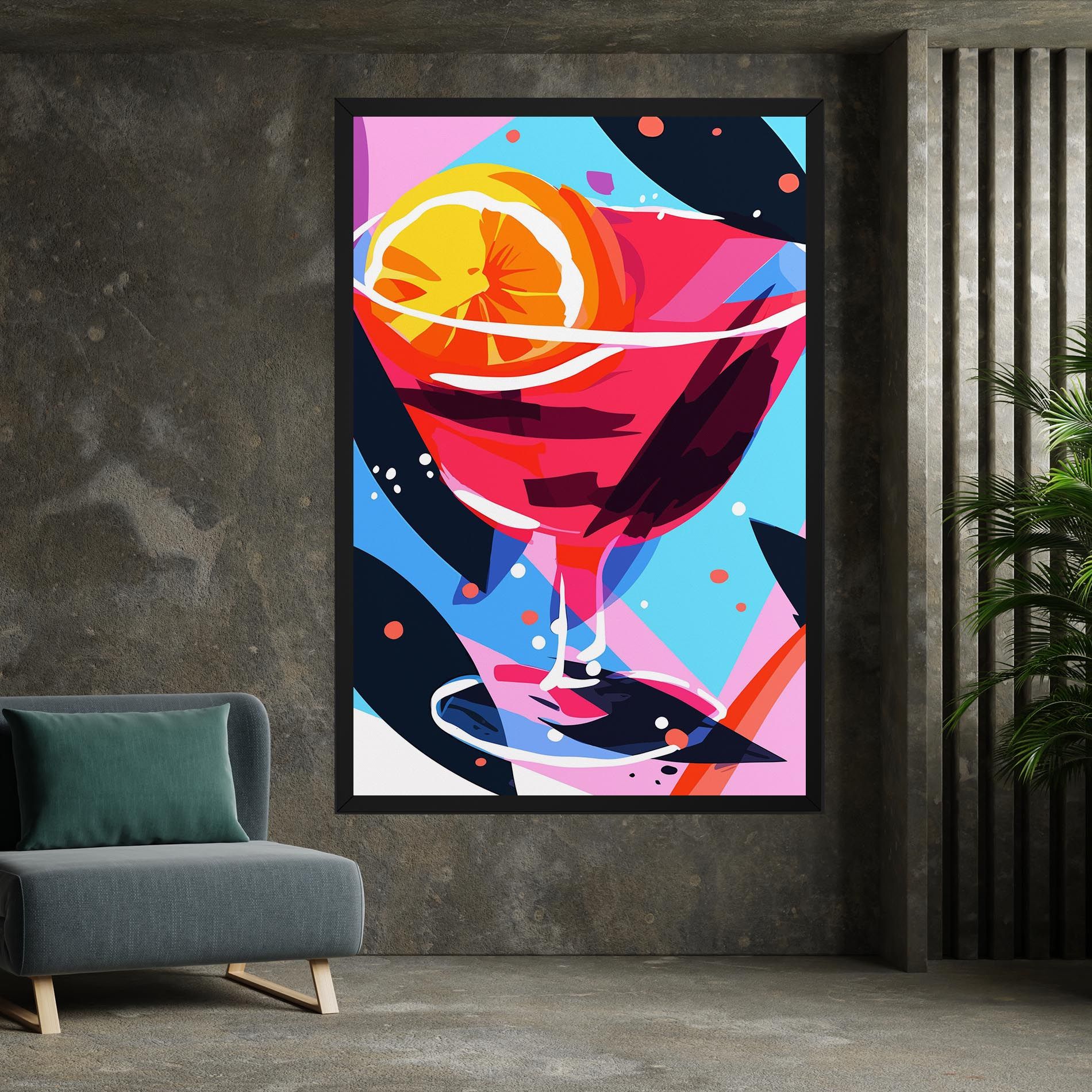 Red Cocktail Art mockup 7