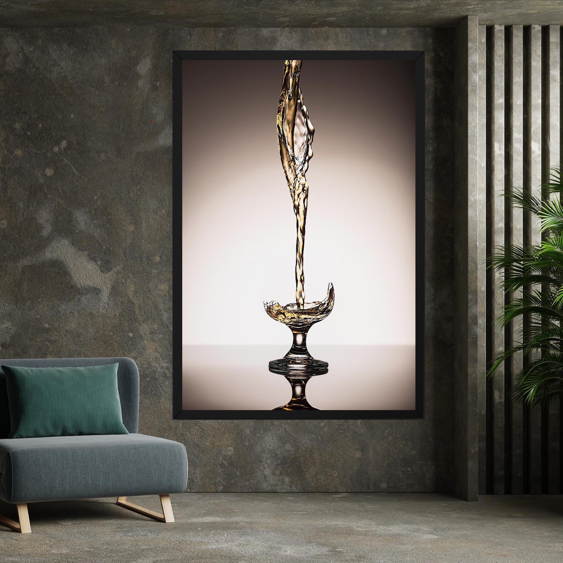 Leinwandbild White Wine Splash mockup 7