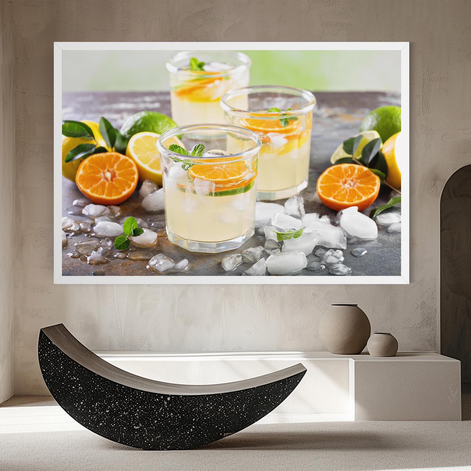 Leinwandbild Citrus Fruit Lemonade mockup 8