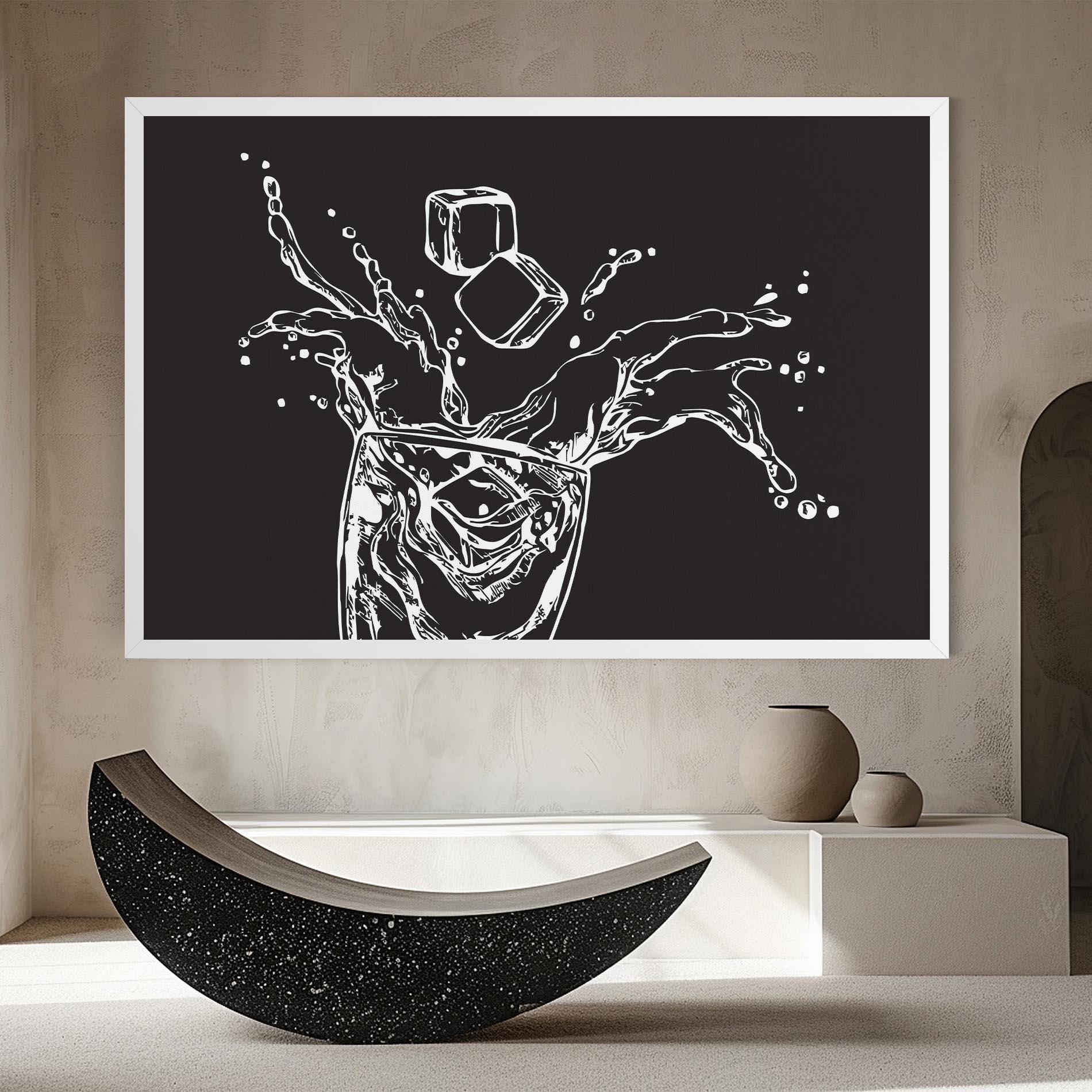 Leinwandbild Ice Splash Drink mockup 8