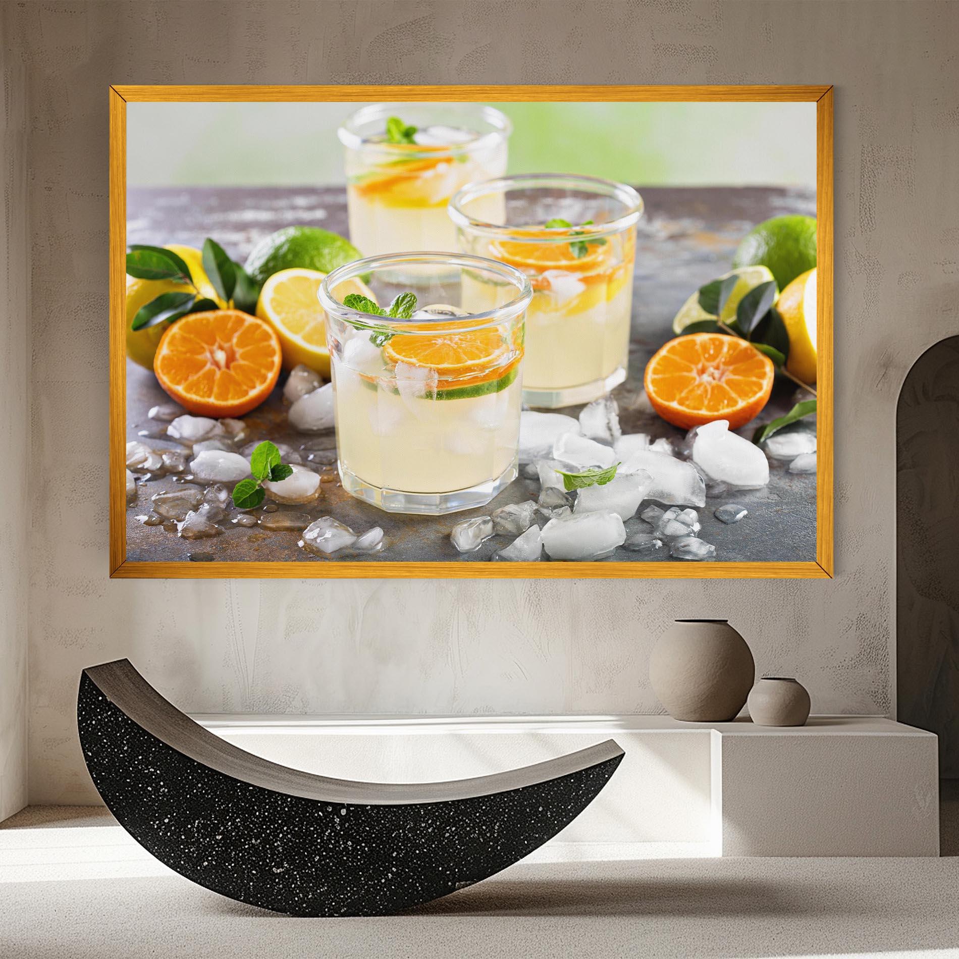 Leinwandbild Citrus Fruit Lemonade mockup 8