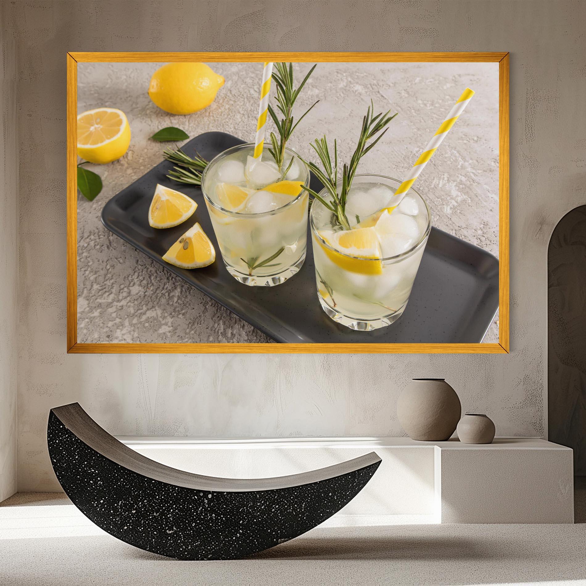 Leinwandbild Fruit Vitamin Water mockup 8