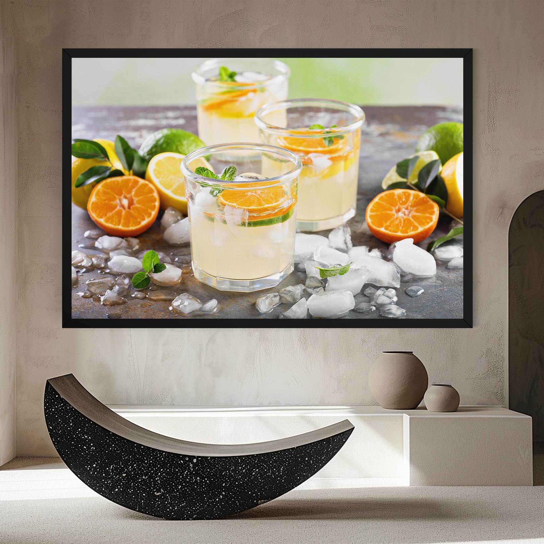 Leinwandbild Citrus Fruit Lemonade mockup 8