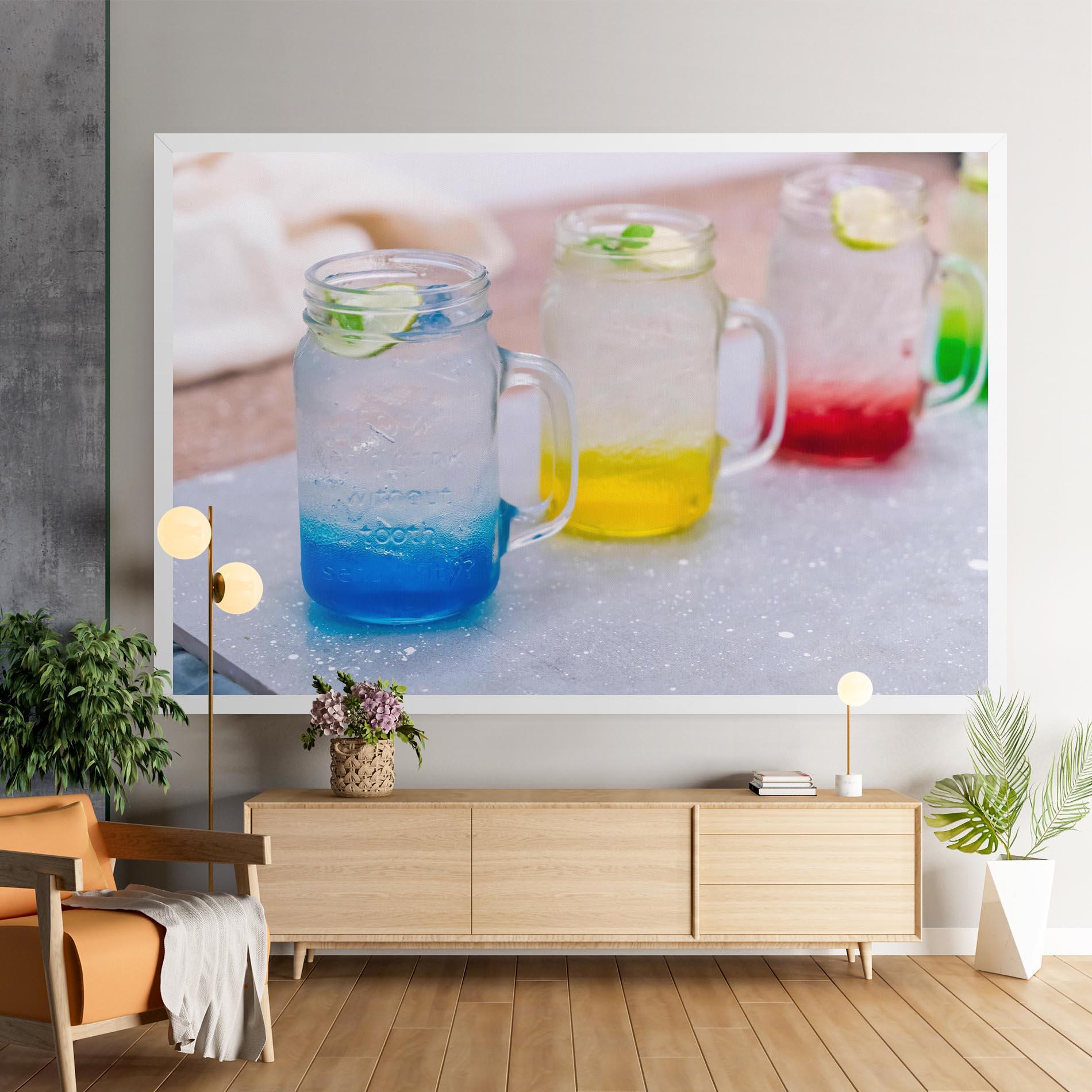 Leinwandbild Colorful Italian Soda mockup 9