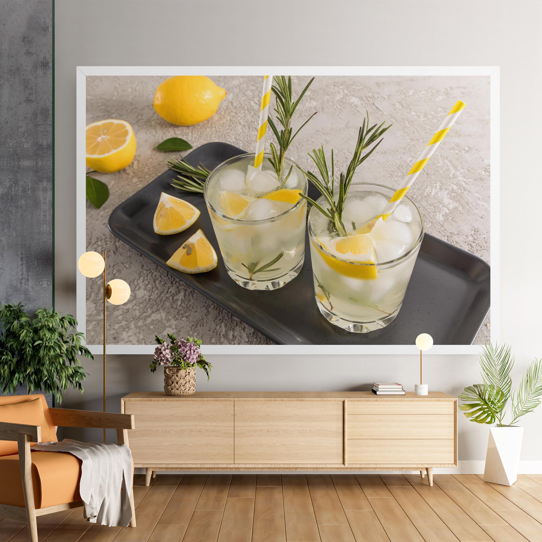 Leinwandbild Fruit Vitamin Water mockup 9