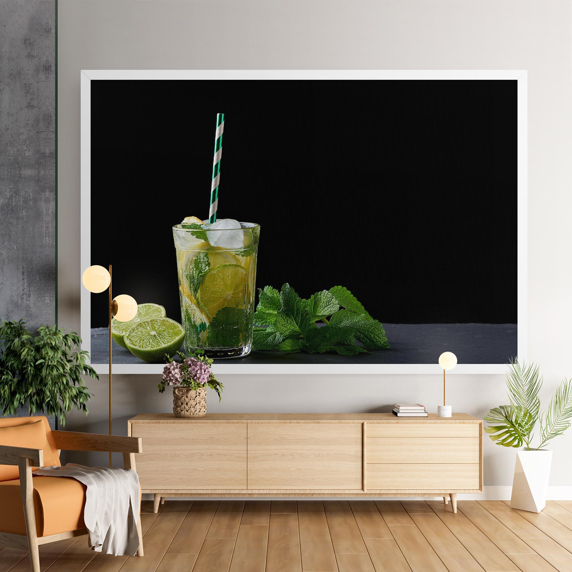 Leinwandbild Refreshing Drink mockup 9