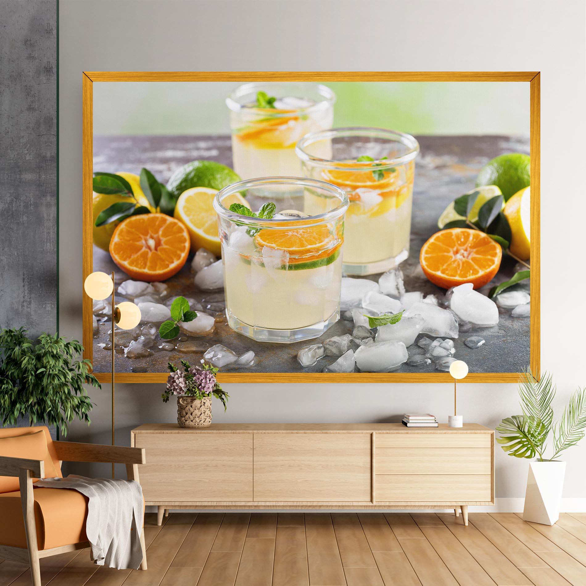 Leinwandbild Citrus Fruit Lemonade mockup 9
