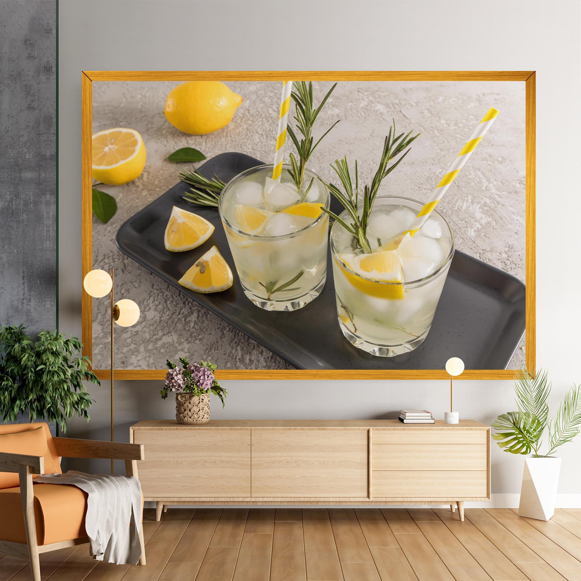 Leinwandbild Fruit Vitamin Water mockup 9