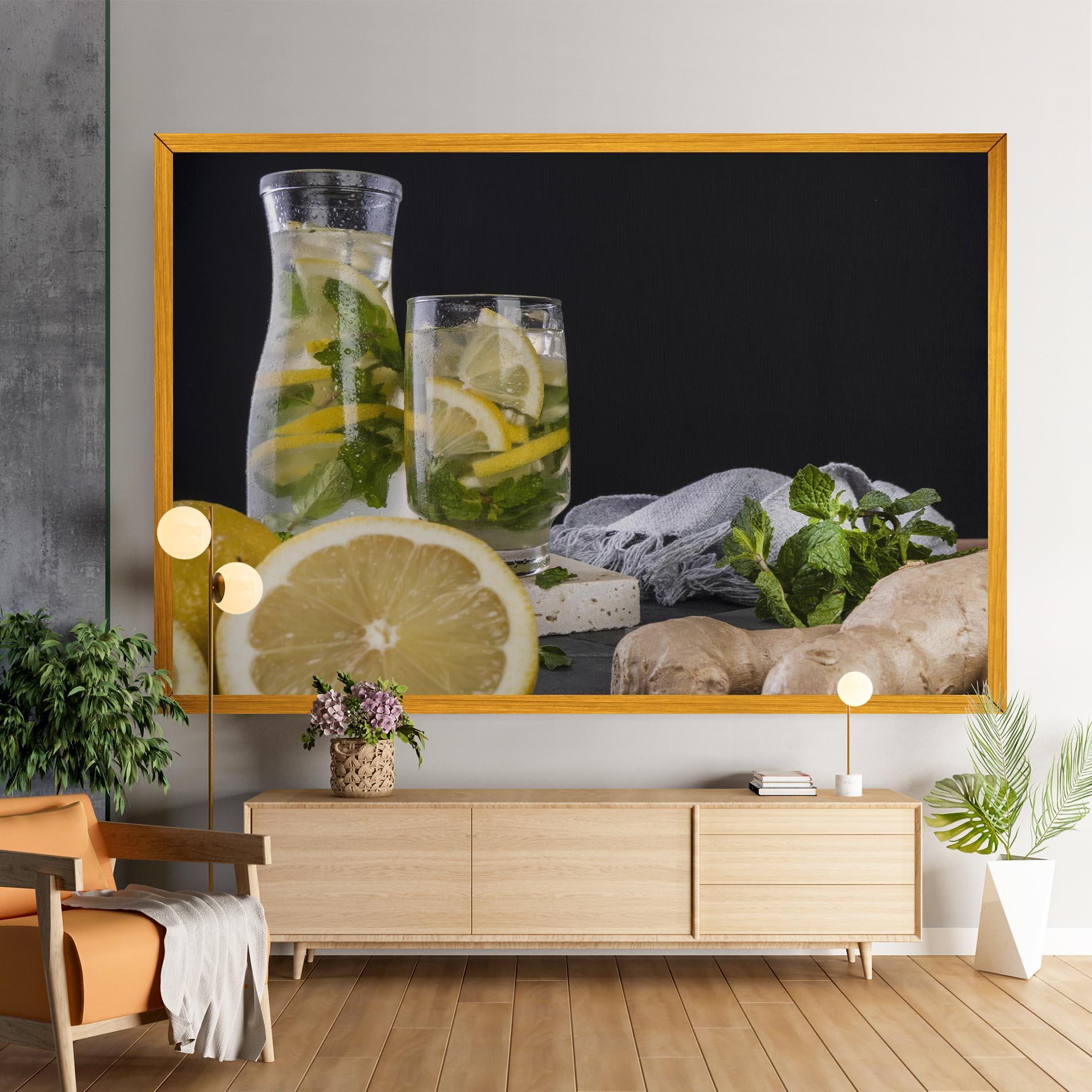 Leinwandbild Ginger Lemonade mockup 9