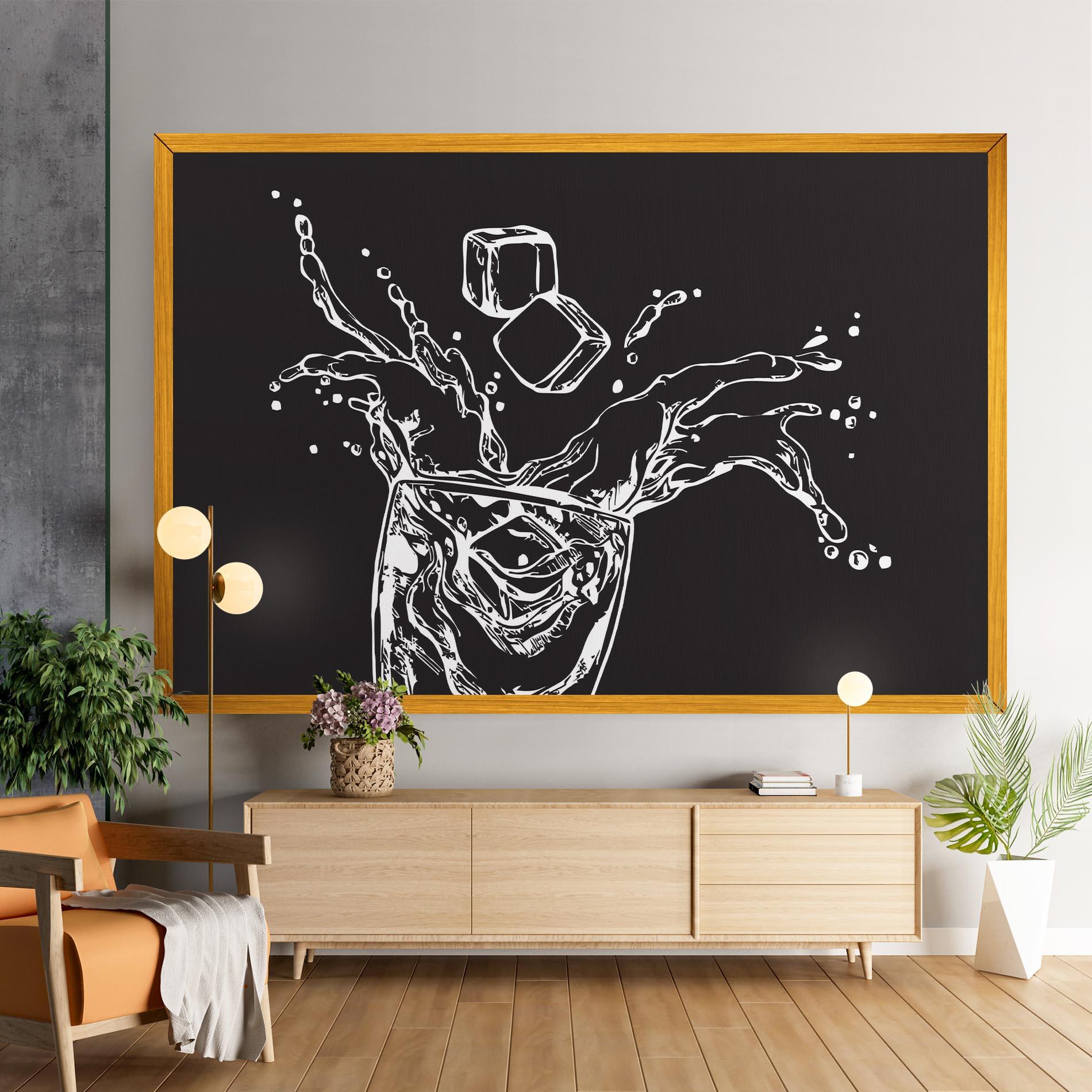 Leinwandbild Ice Splash Drink mockup 9