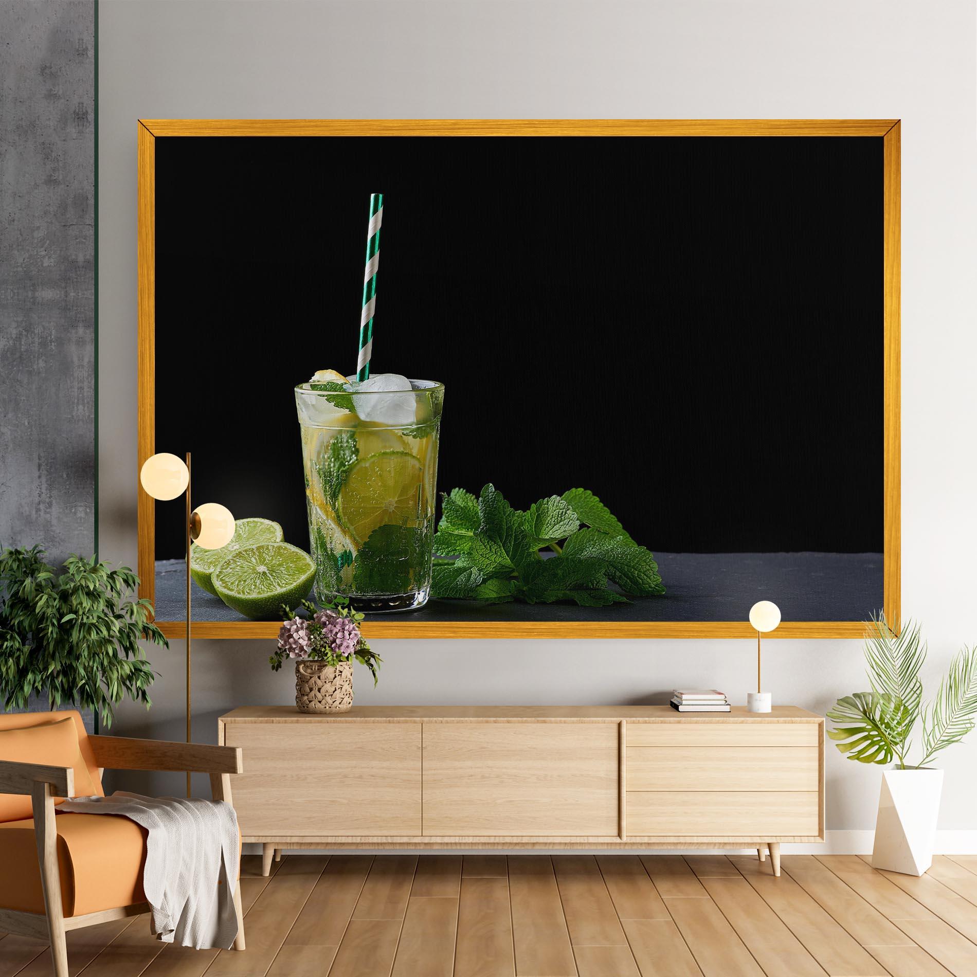 Leinwandbild Refreshing Drink mockup 9