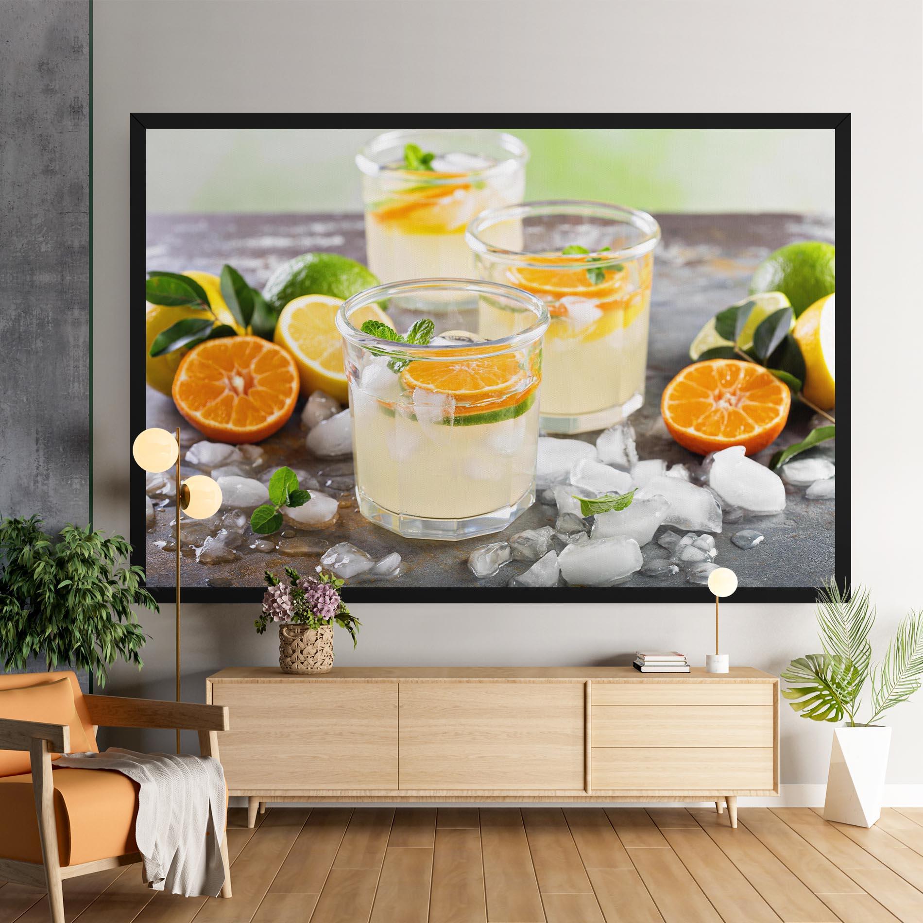Leinwandbild Citrus Fruit Lemonade mockup 9