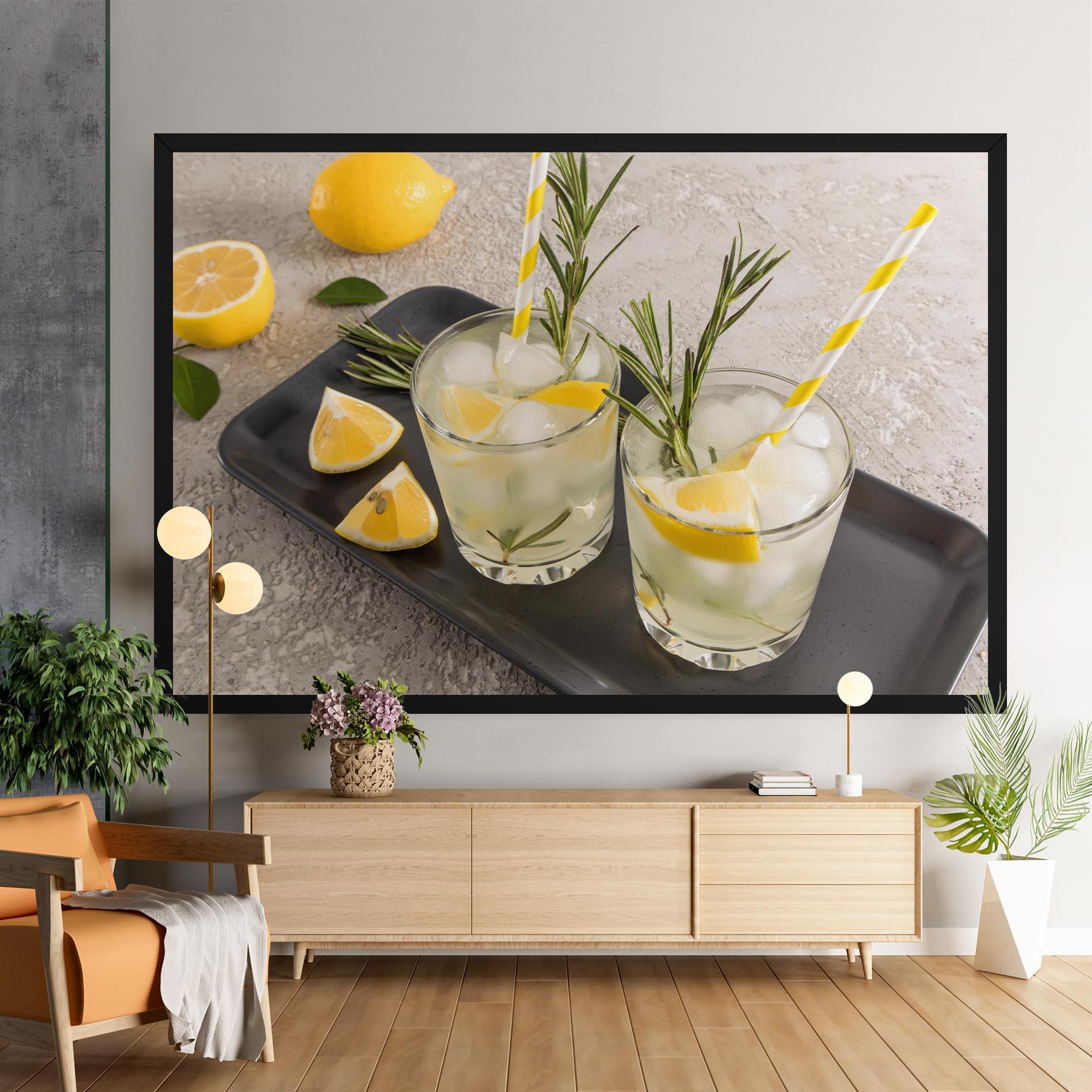 Leinwandbild Fruit Vitamin Water mockup 9