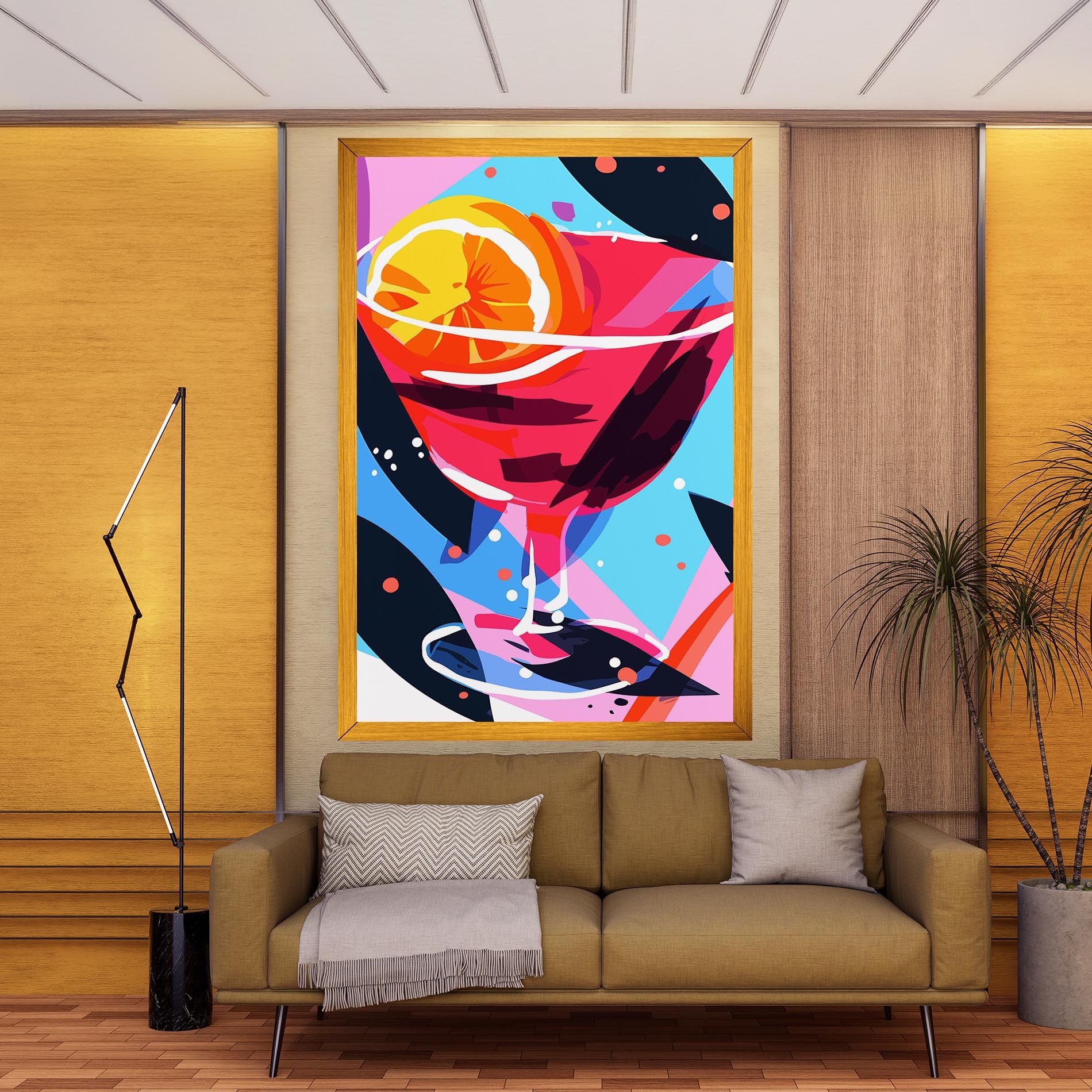 Red Cocktail Art mockup 9