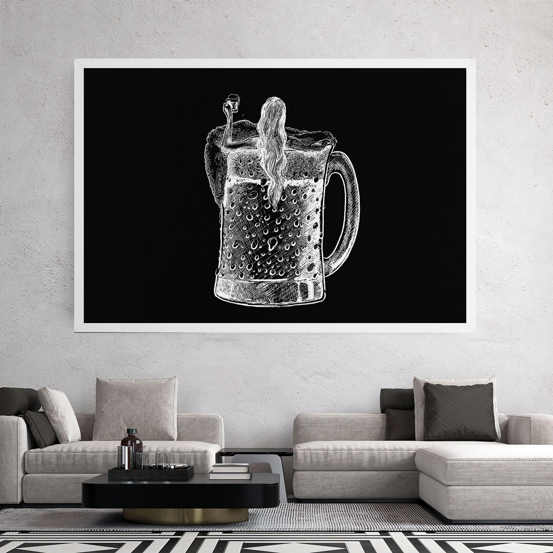 Leinwandbild Beer Woman mockup 2