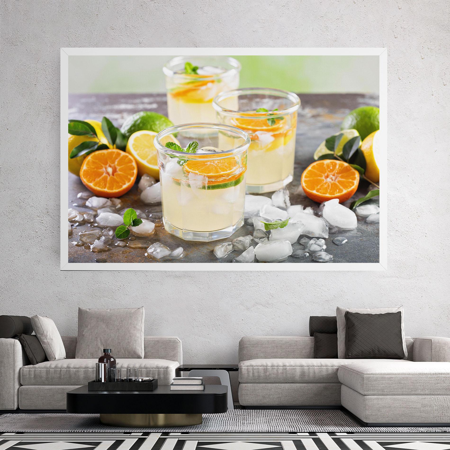 Leinwandbild Citrus Fruit Lemonade mockup 2