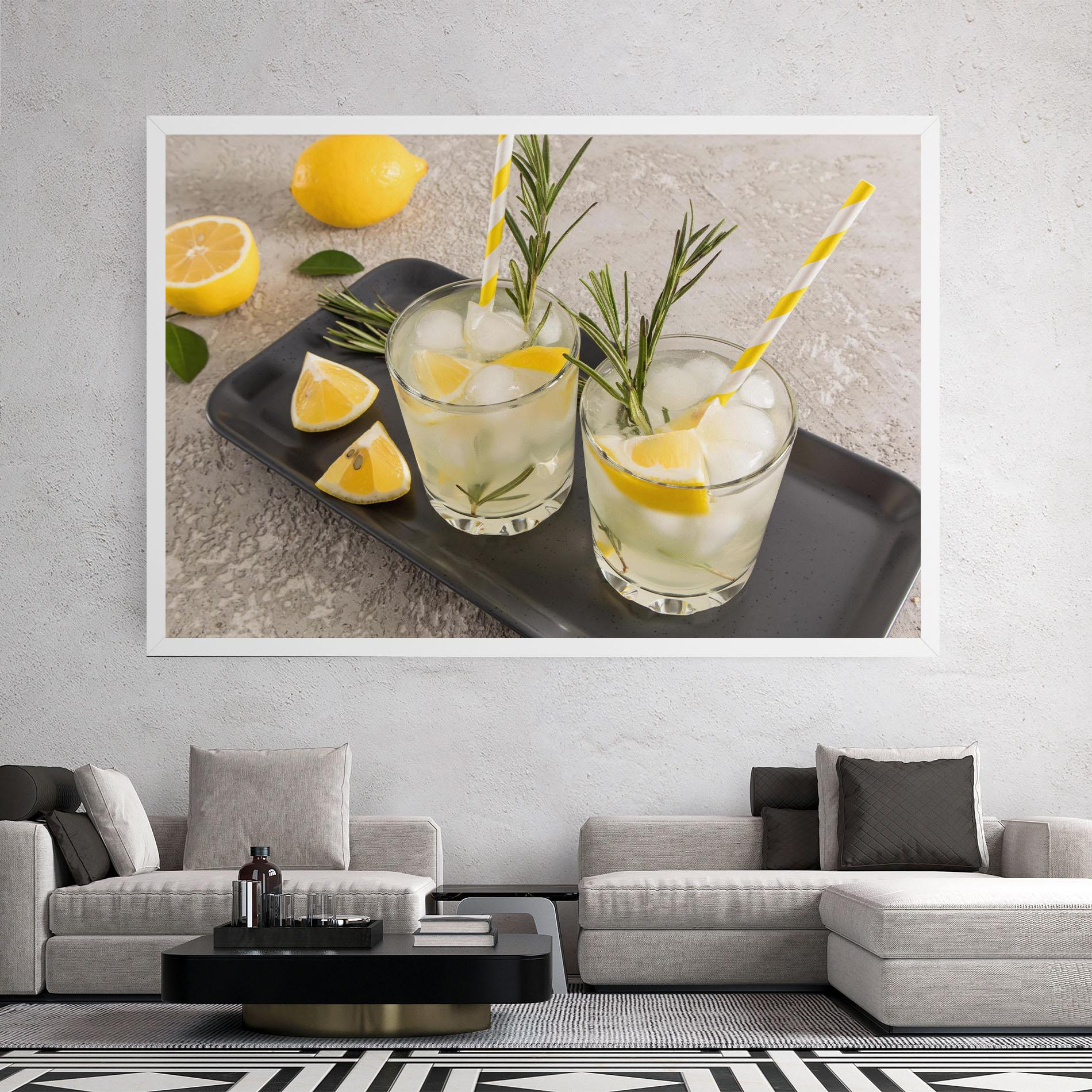 Leinwandbild Fruit Vitamin Water mockup 2