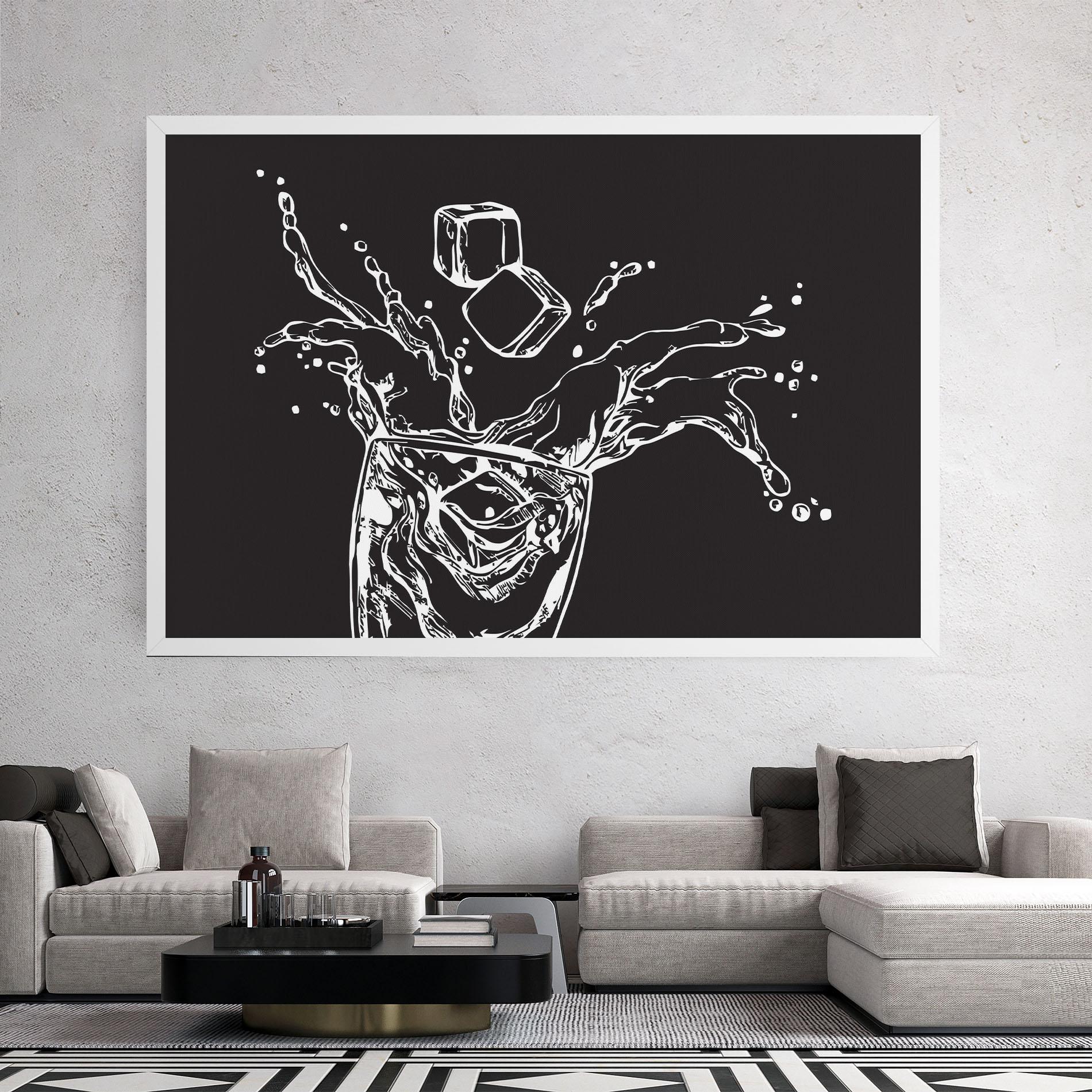 Leinwandbild Ice Splash Drink mockup 2