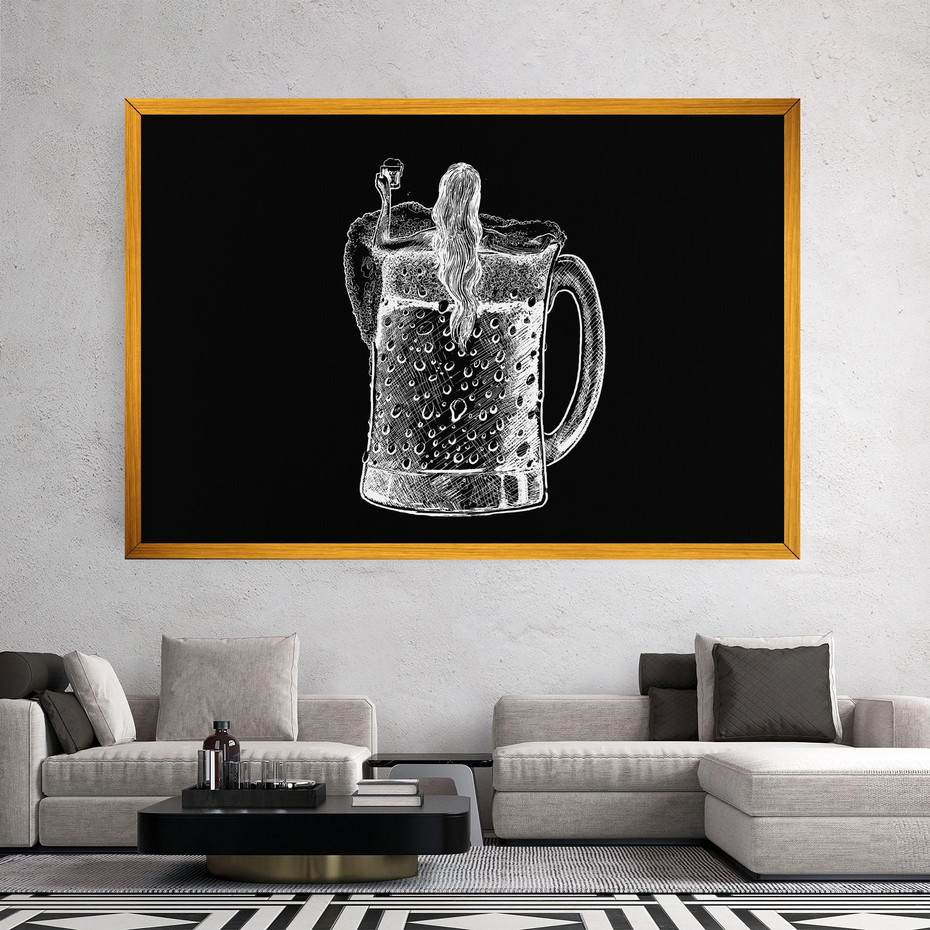 Leinwandbild Beer Woman mockup 2