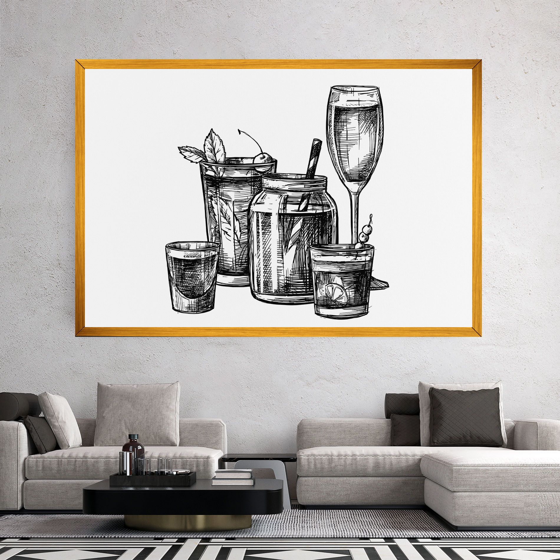 Black Line Drinks mockup 2