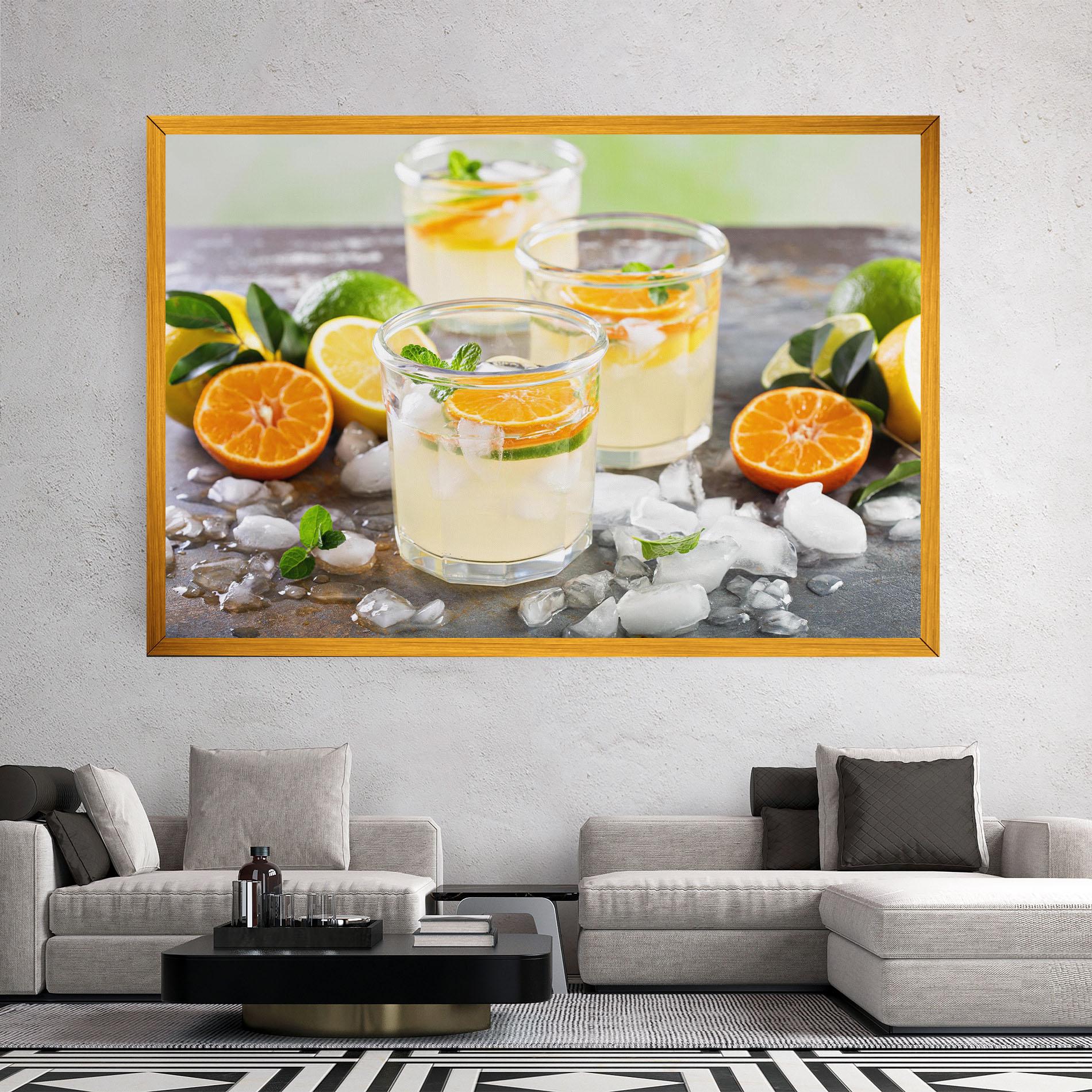 Leinwandbild Citrus Fruit Lemonade mockup 2