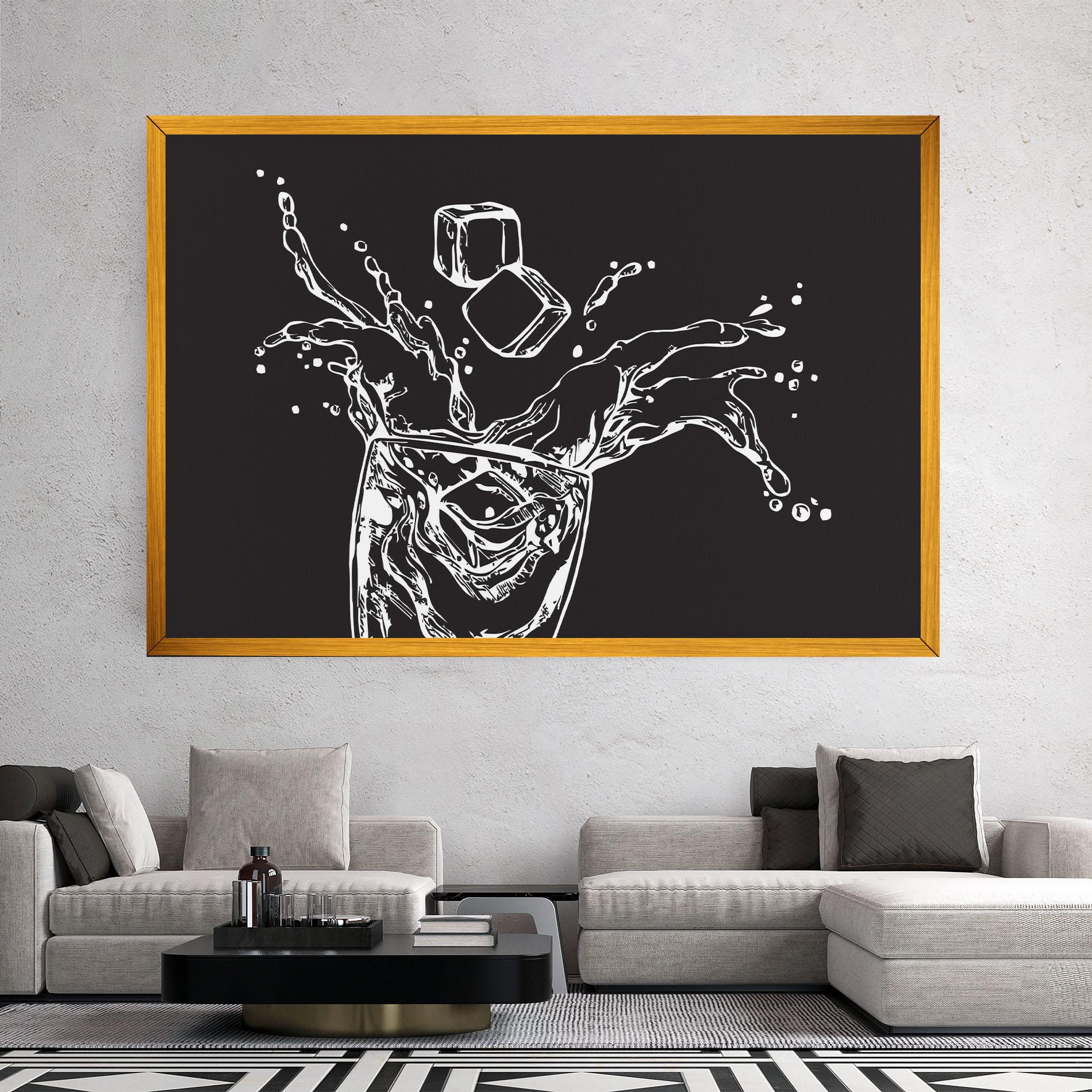 Leinwandbild Ice Splash Drink mockup 2