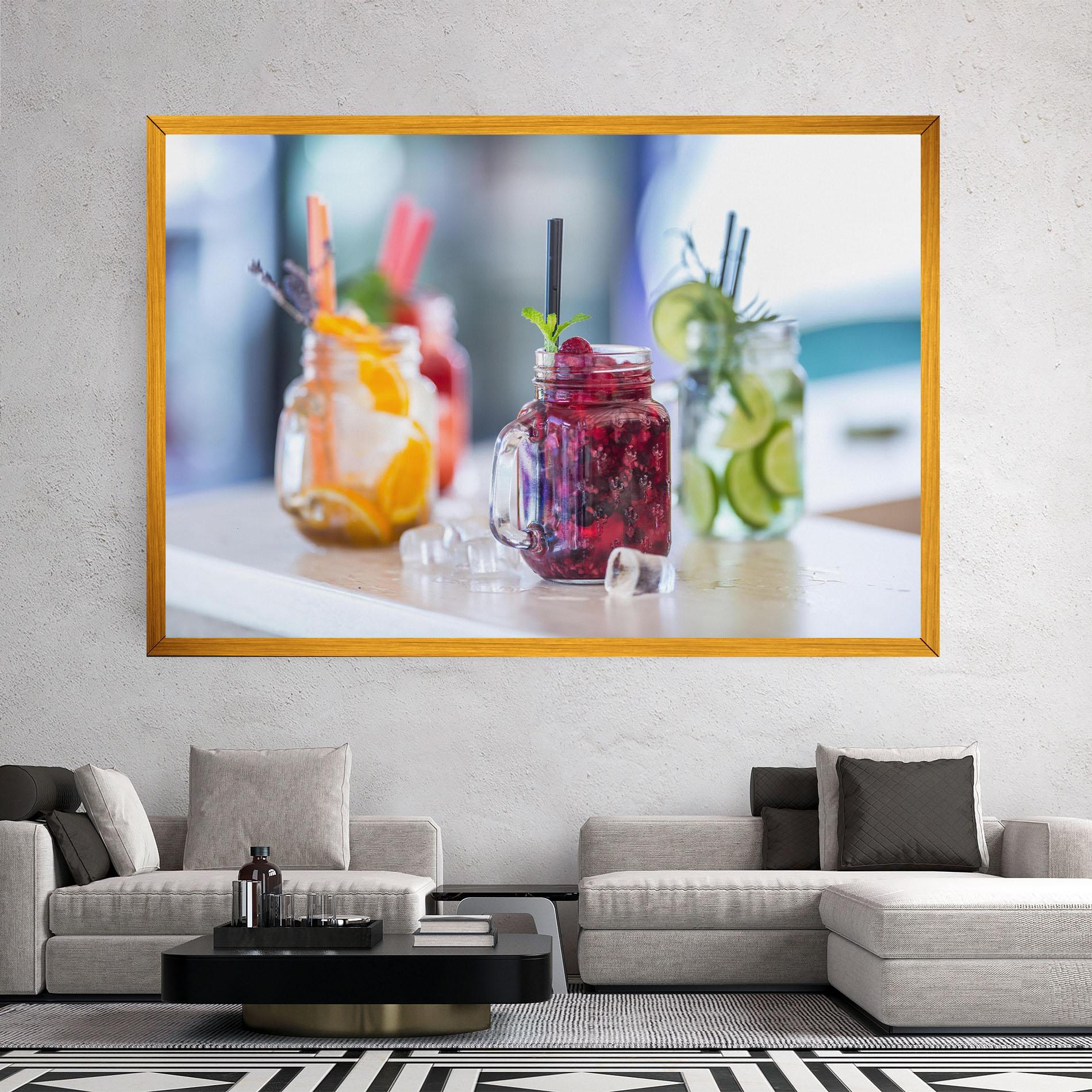 Leinwandbild Orange Lime Lemonades mockup 2