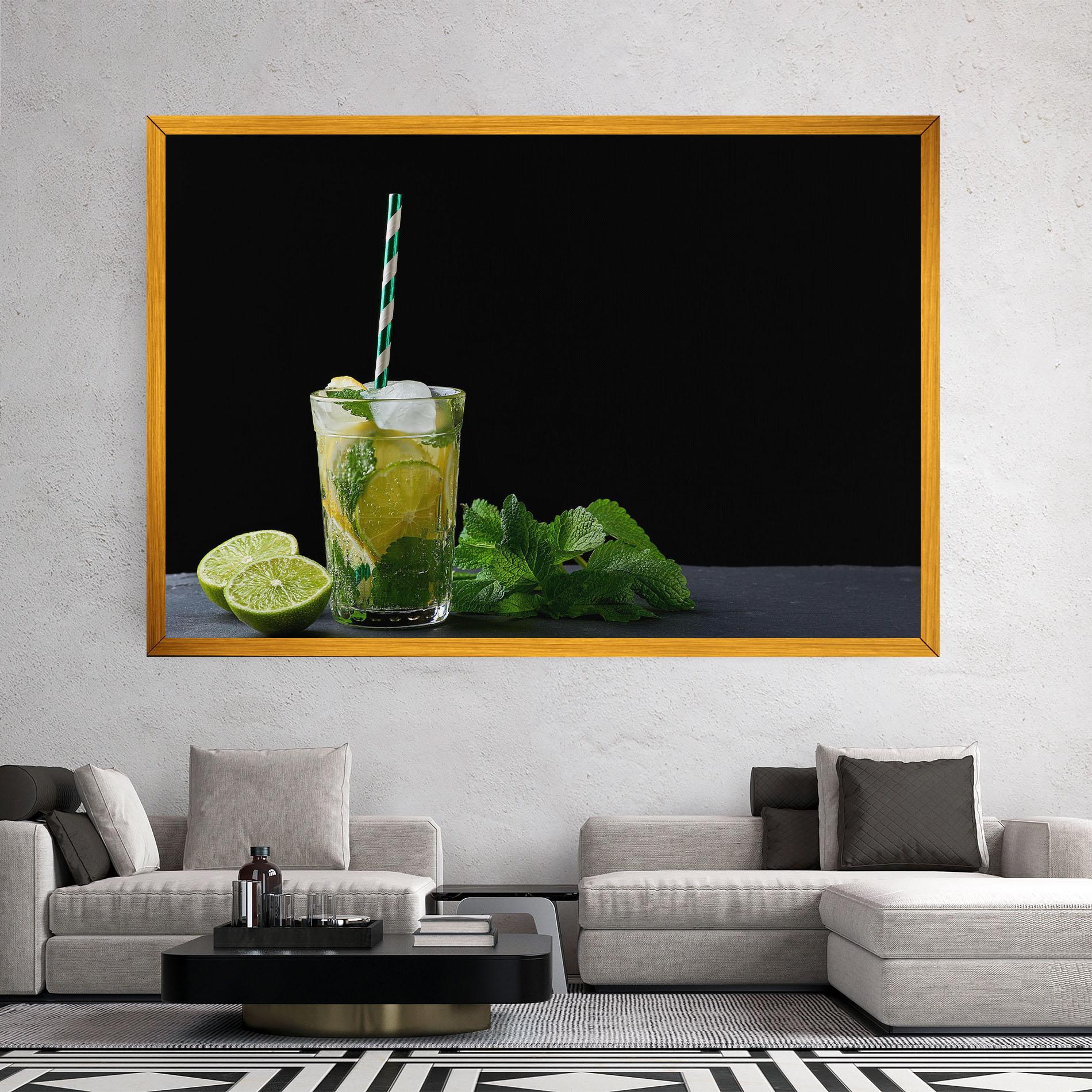 Leinwandbild Refreshing Drink mockup 2