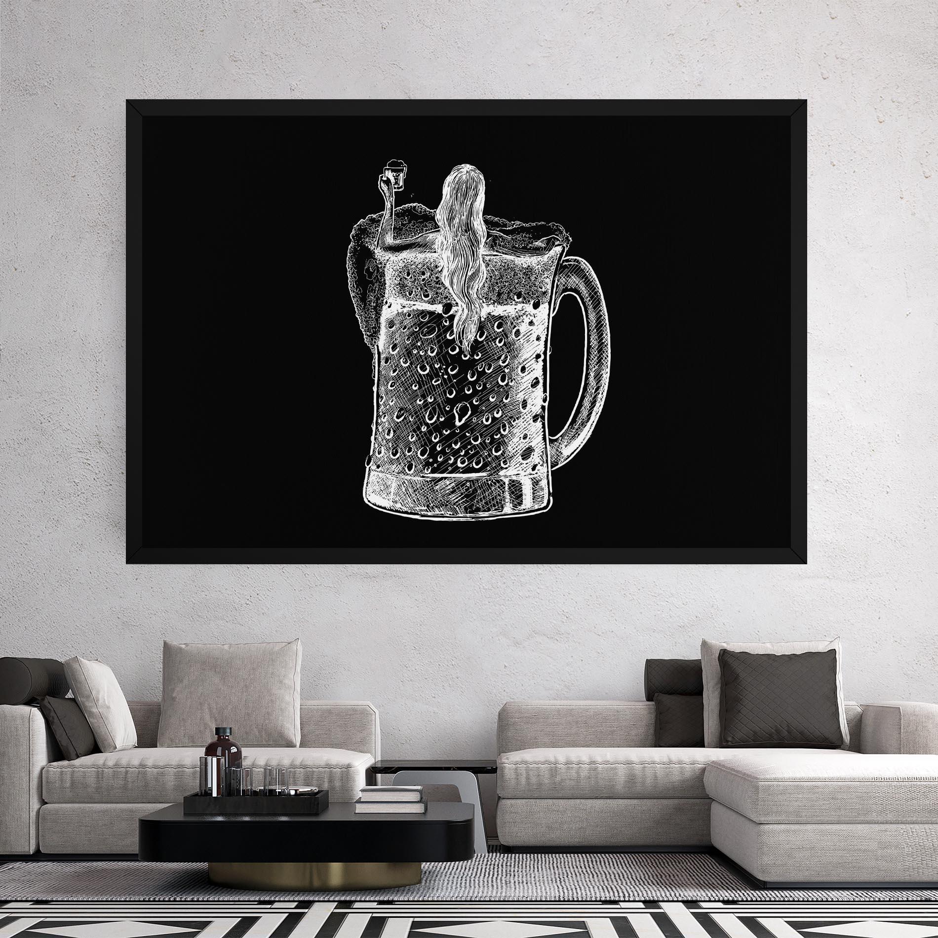 Leinwandbild Beer Woman mockup 2