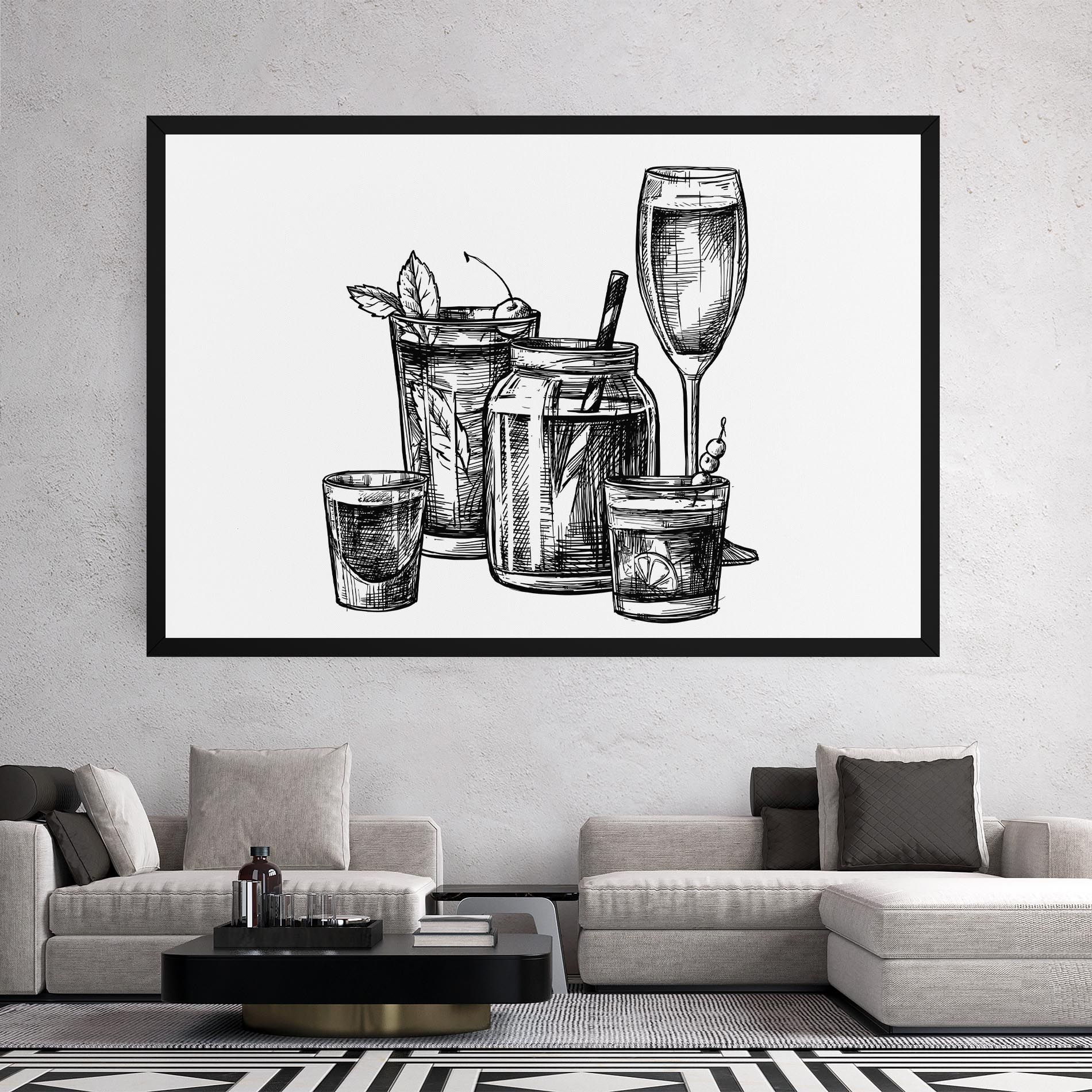 Black Line Drinks mockup 2