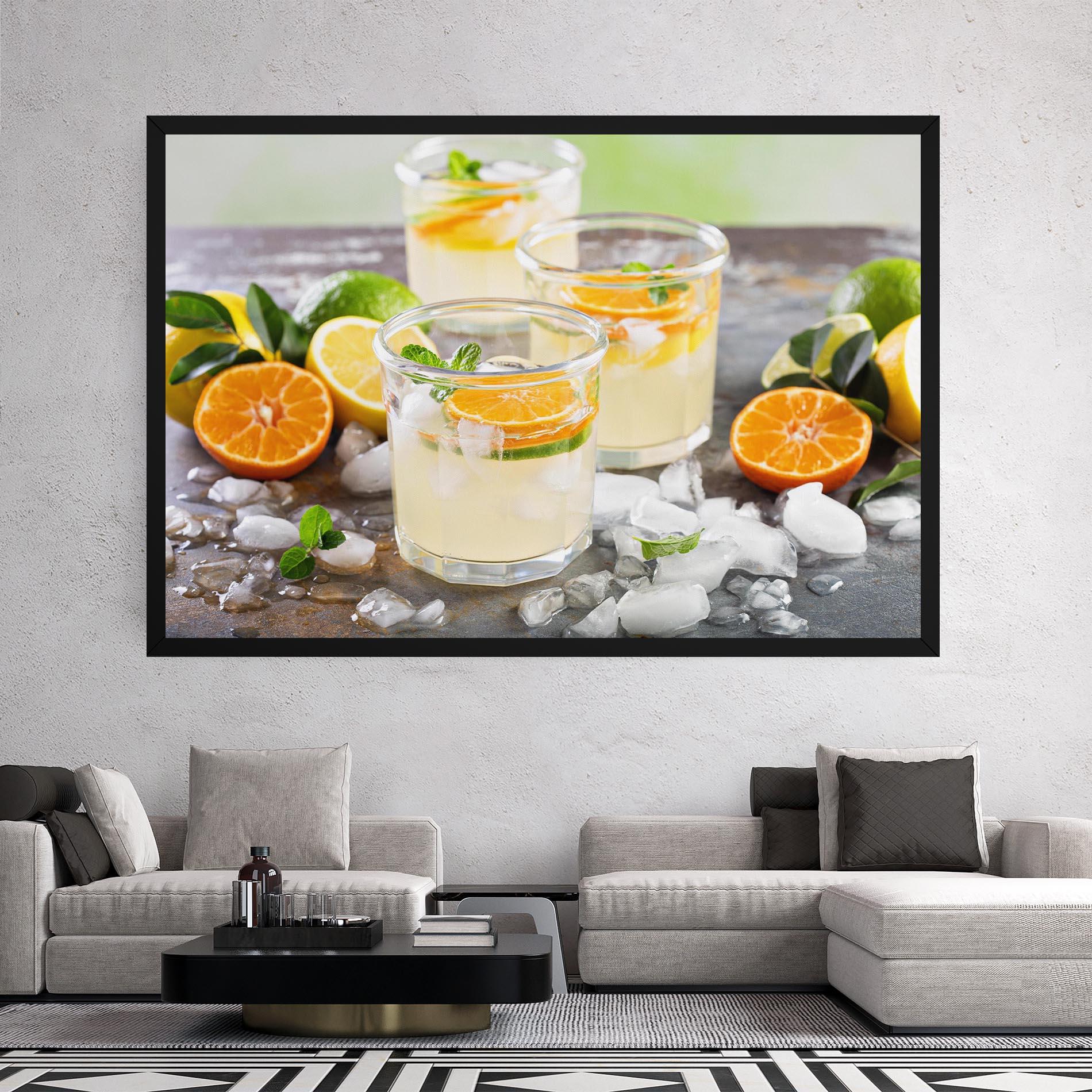 Leinwandbild Citrus Fruit Lemonade mockup 2