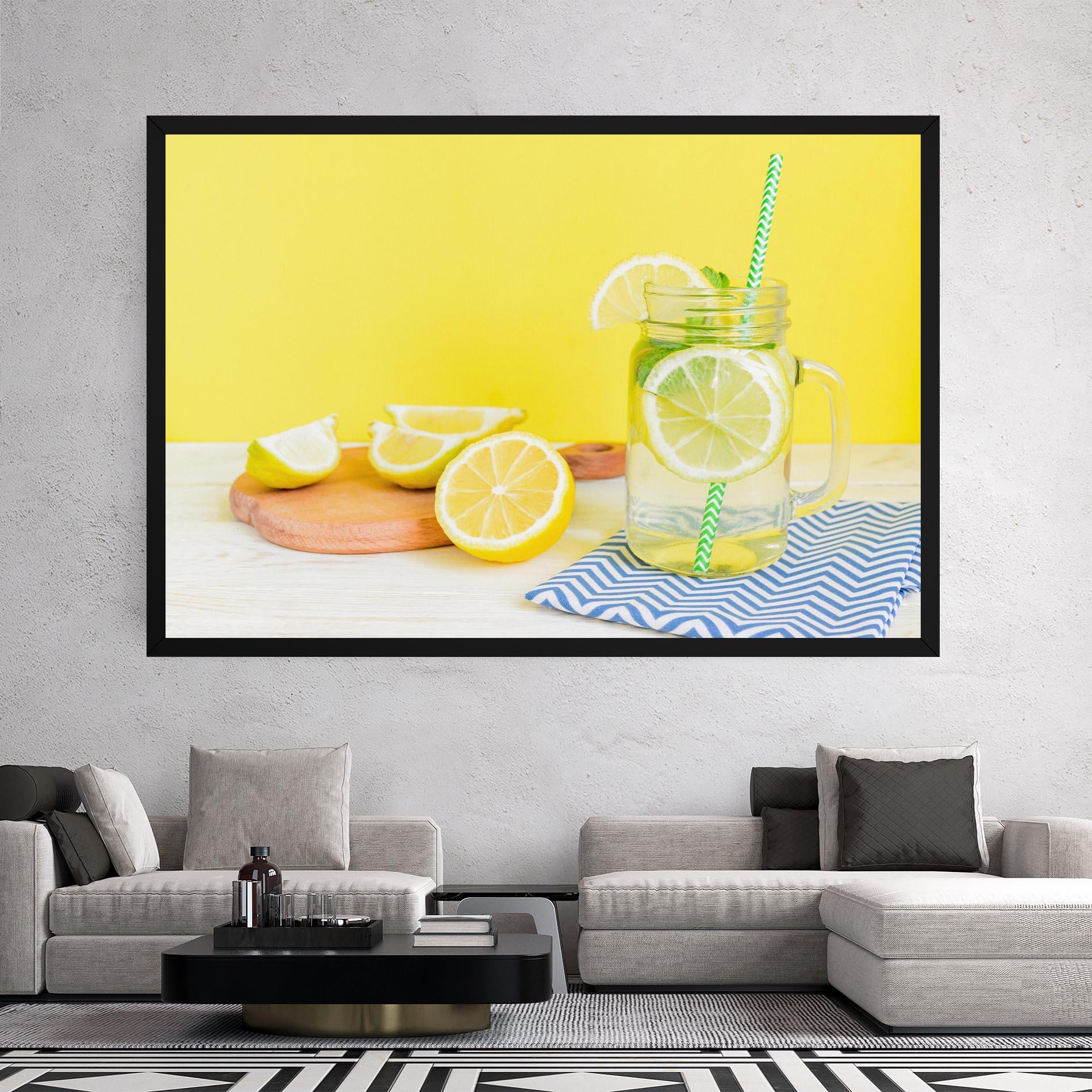 Leinwandbild Citrus Lemonade Water mockup 2