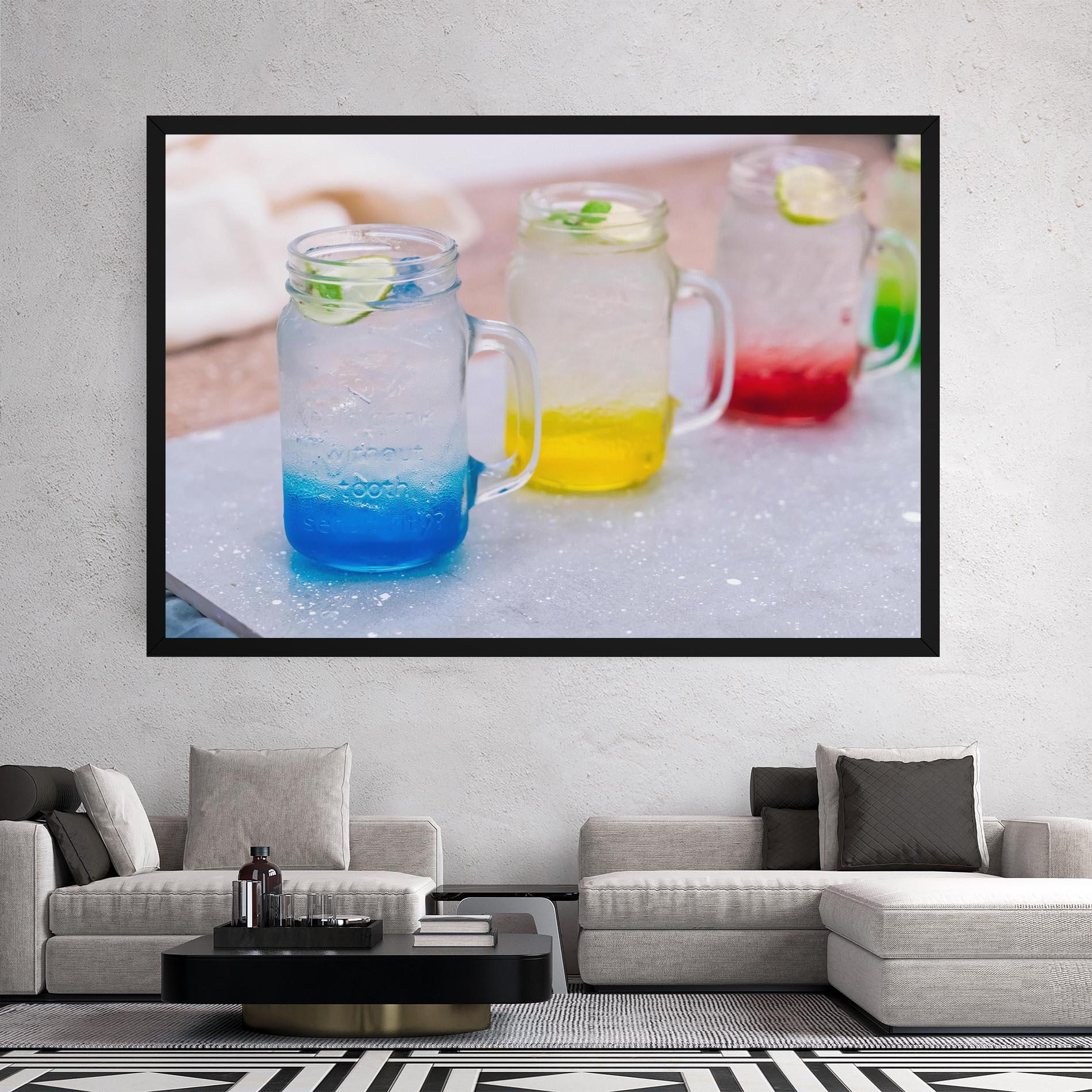 Leinwandbild Colorful Italian Soda mockup 2