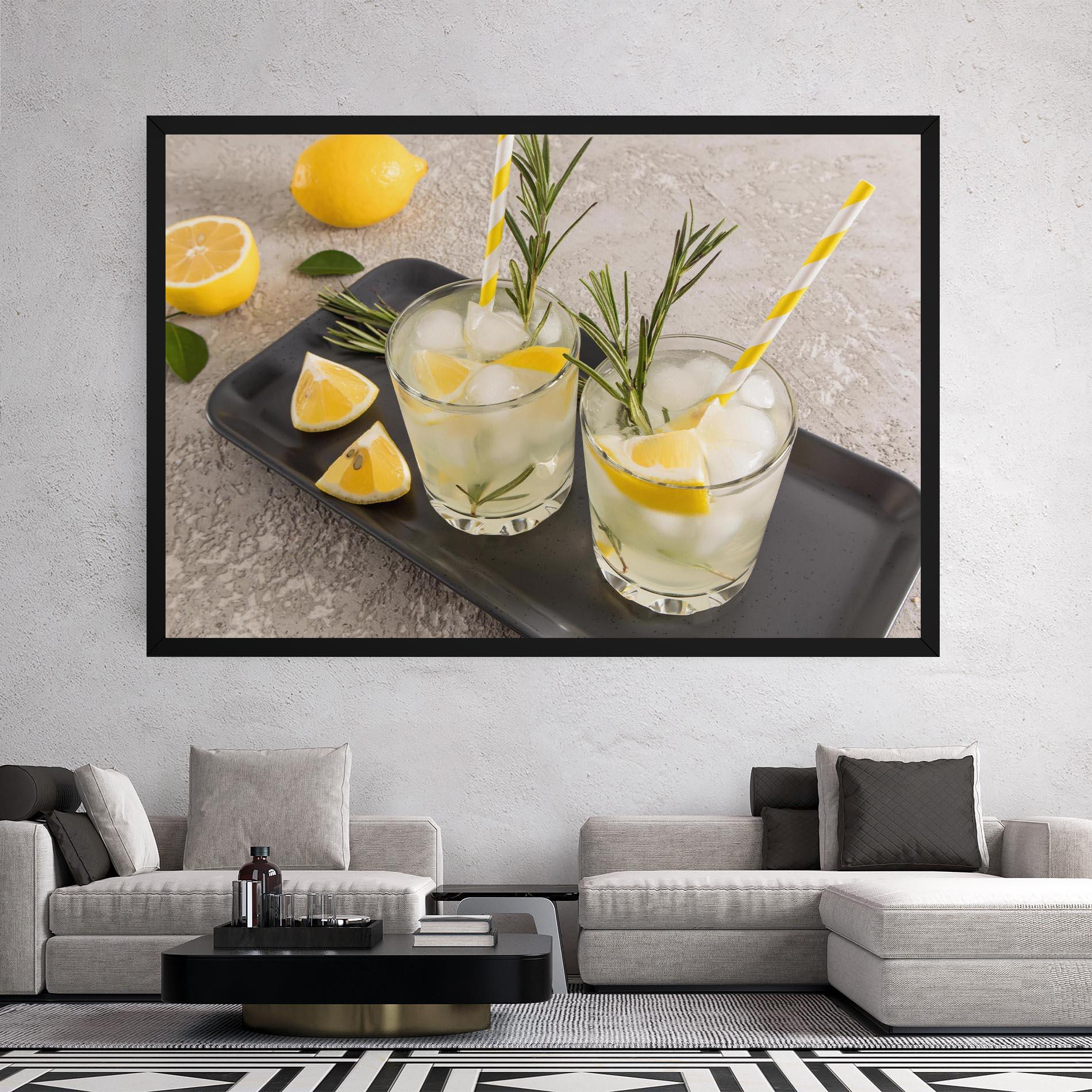 Leinwandbild Fruit Vitamin Water mockup 2