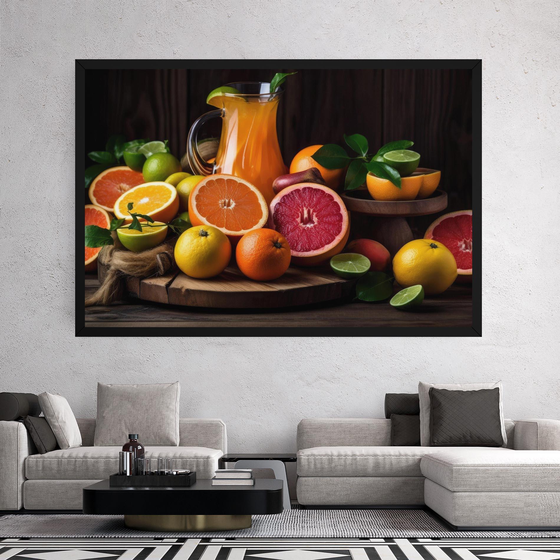 Leinwandbild Glass Of Orange Juice mockup 2