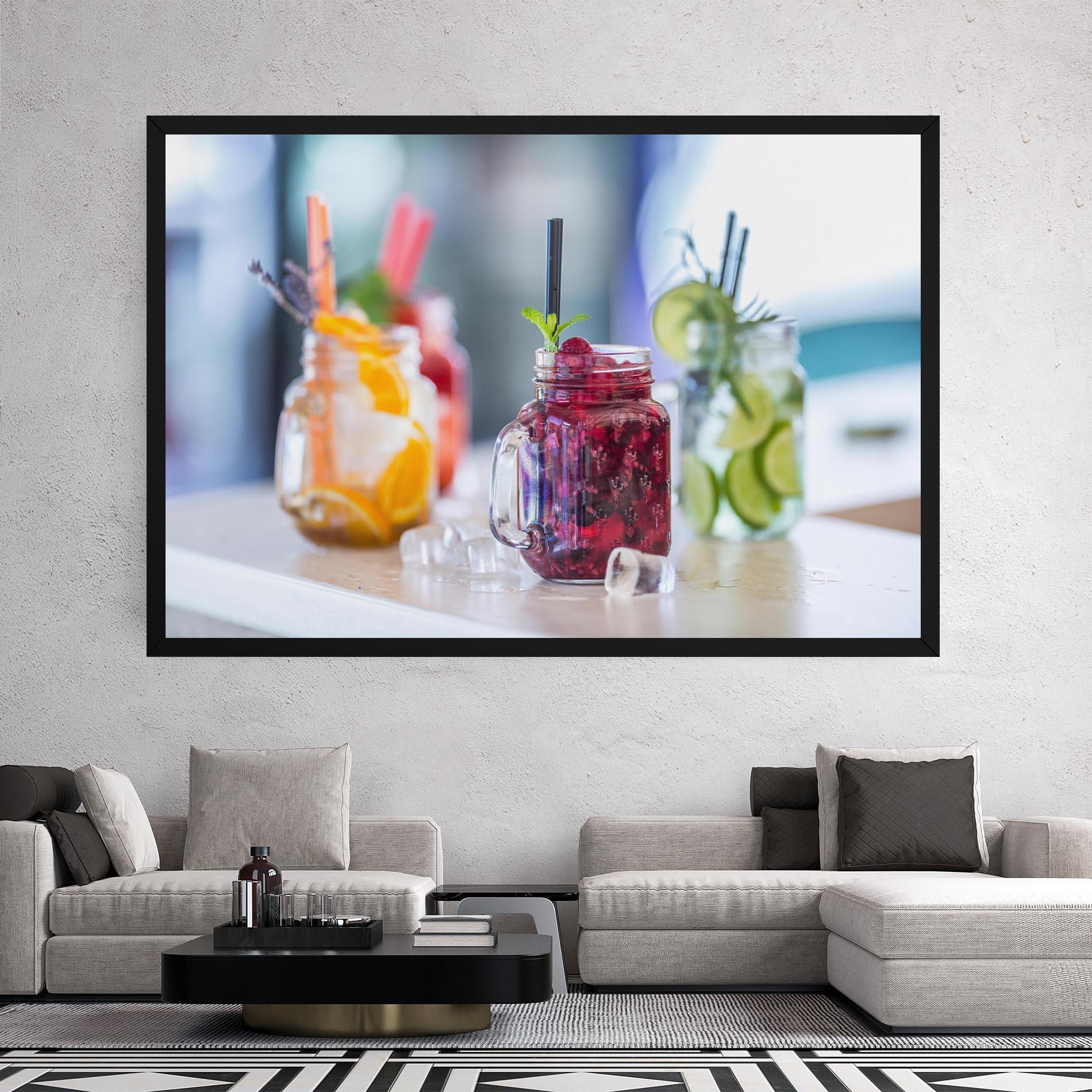 Leinwandbild Orange Lime Lemonades mockup 2