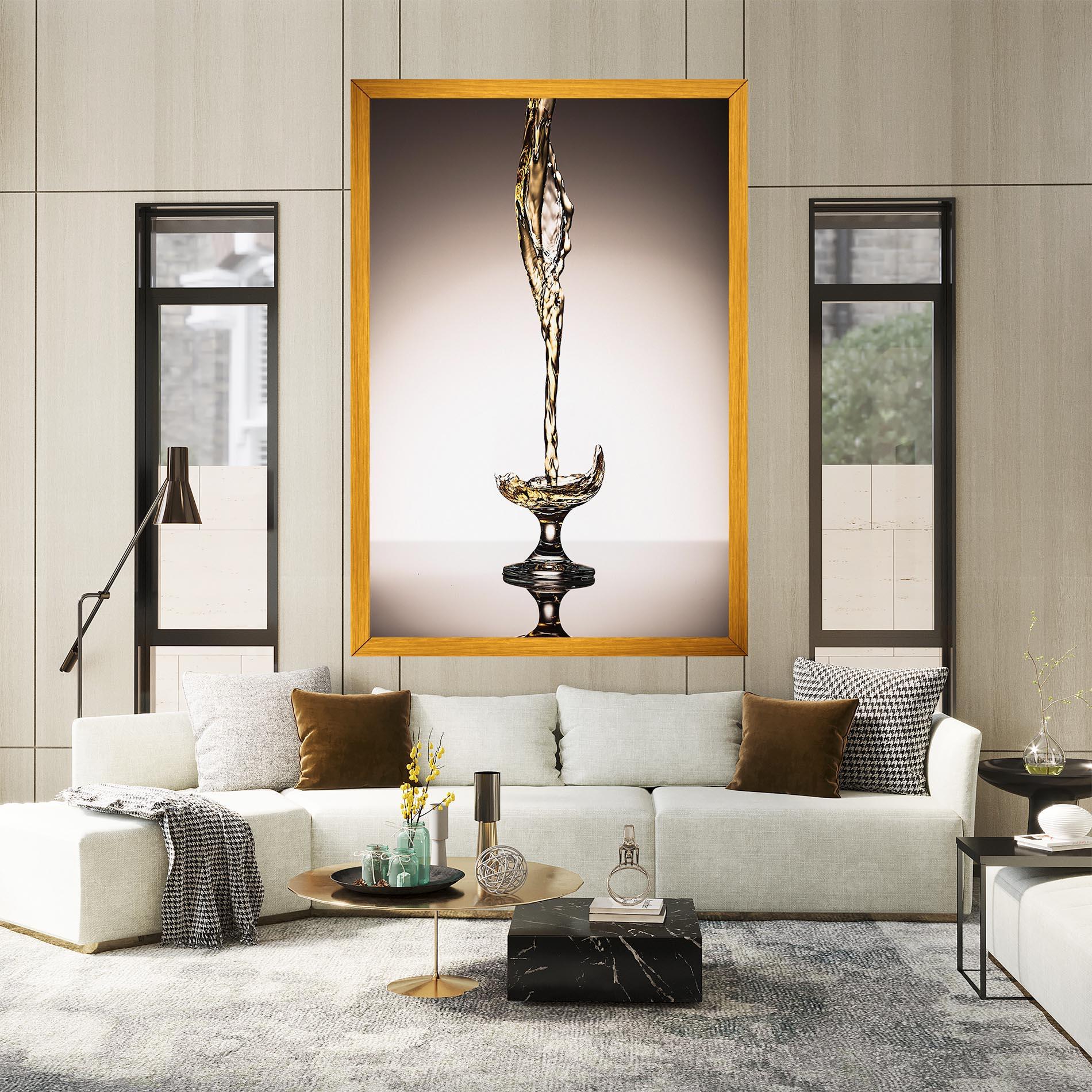 Leinwandbild White Wine Splash mockup 2