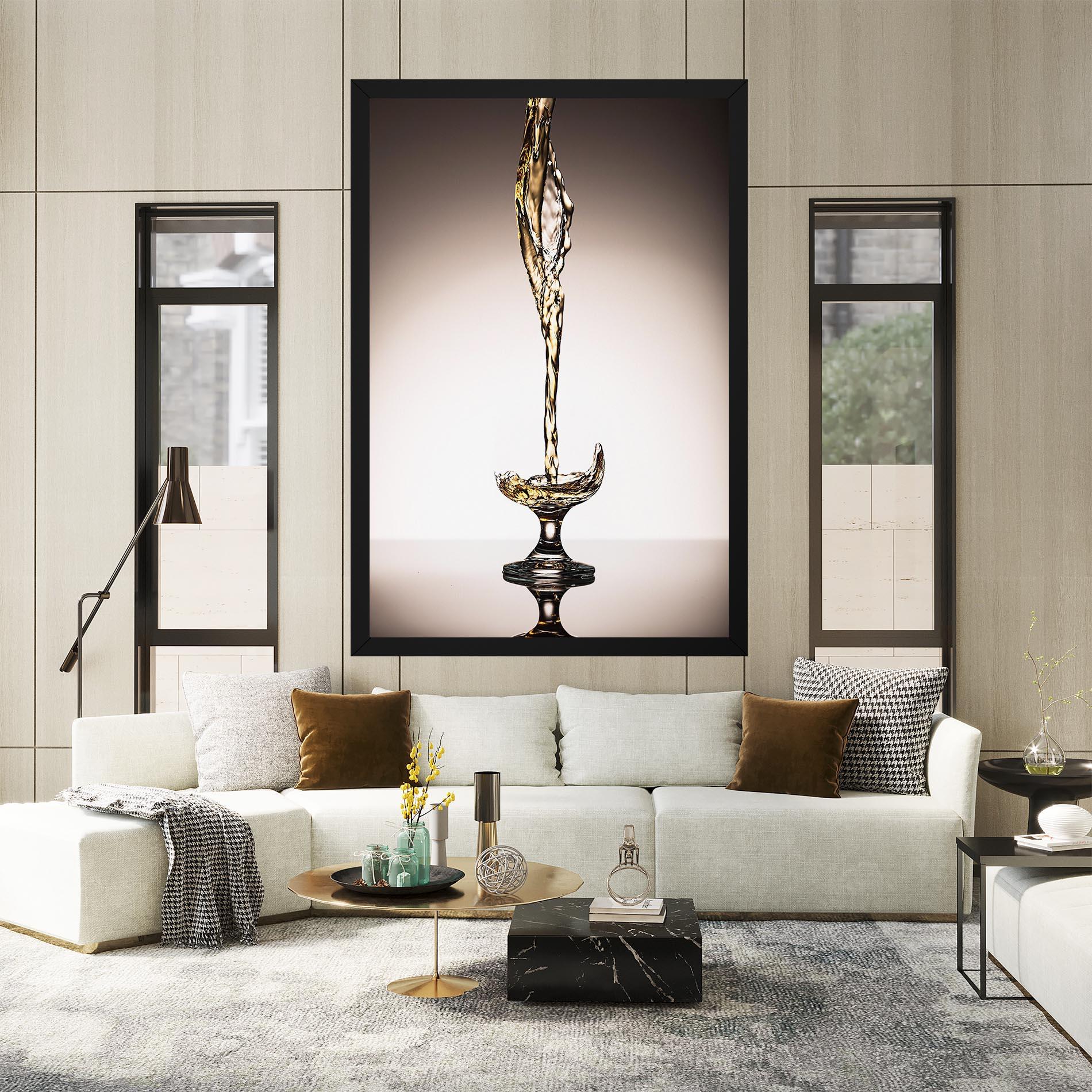 Leinwandbild White Wine Splash mockup 2