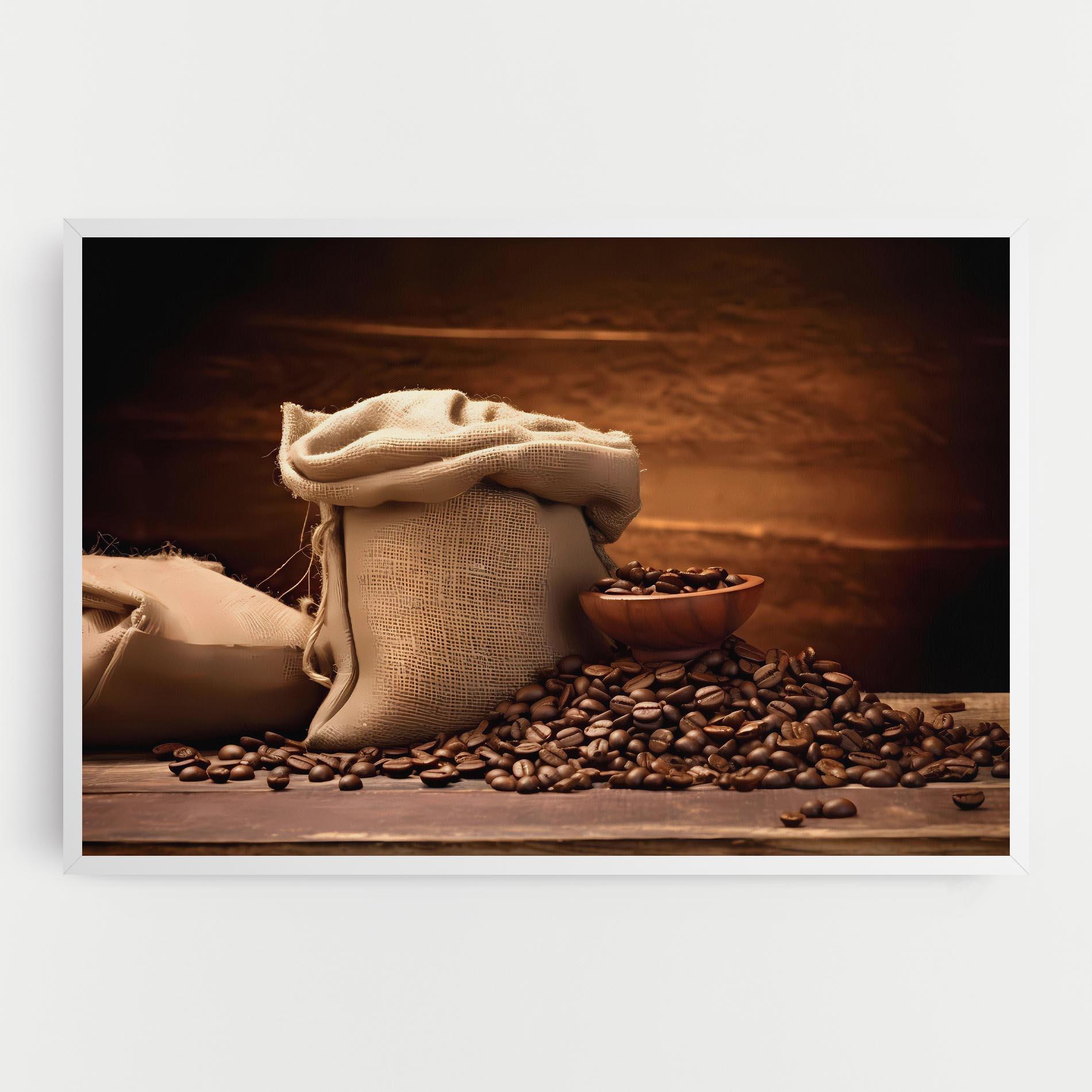 Leinwandbild Big Bag Of Coffee Beans mockup 0