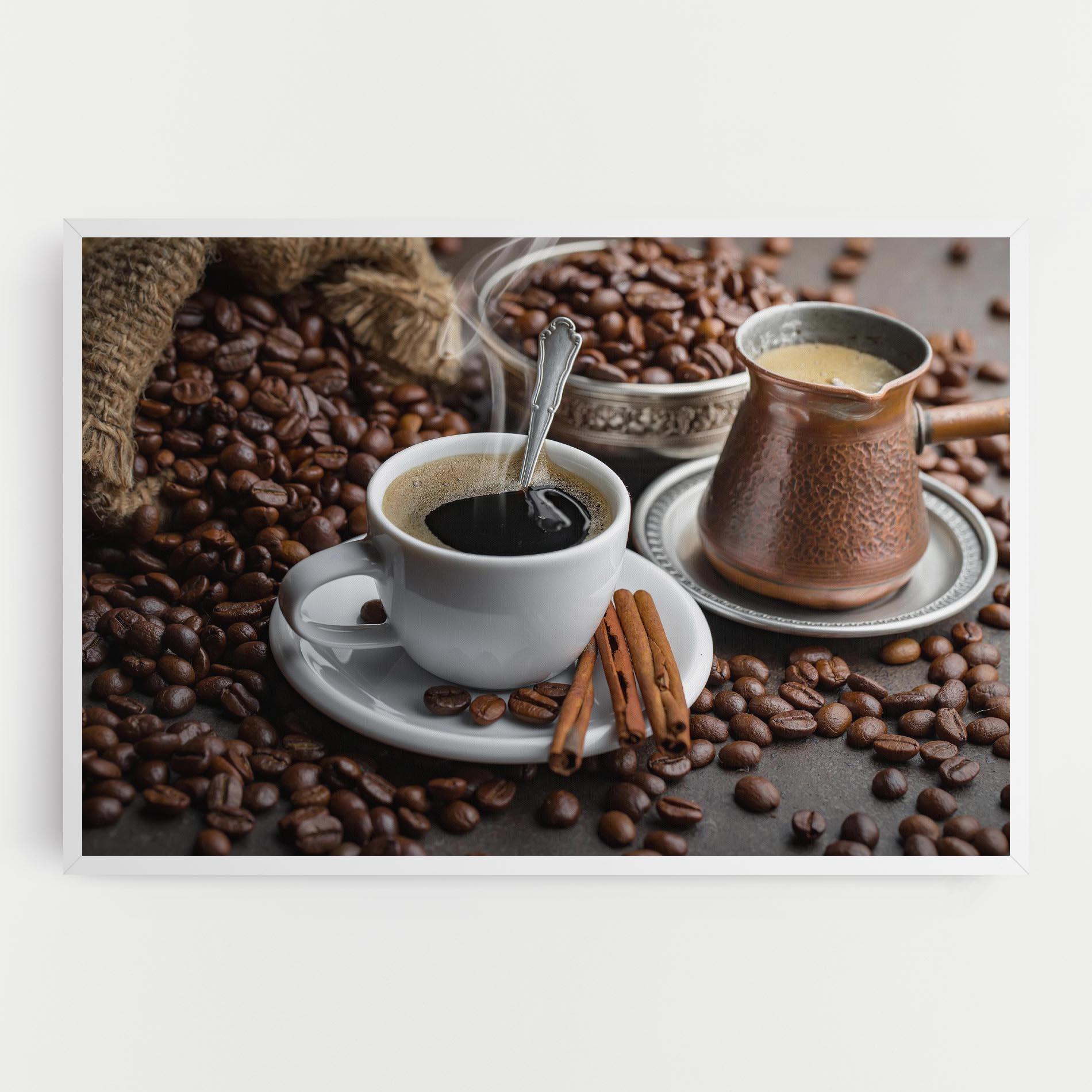 Leinwandbild Black Coffee Beans mockup 0