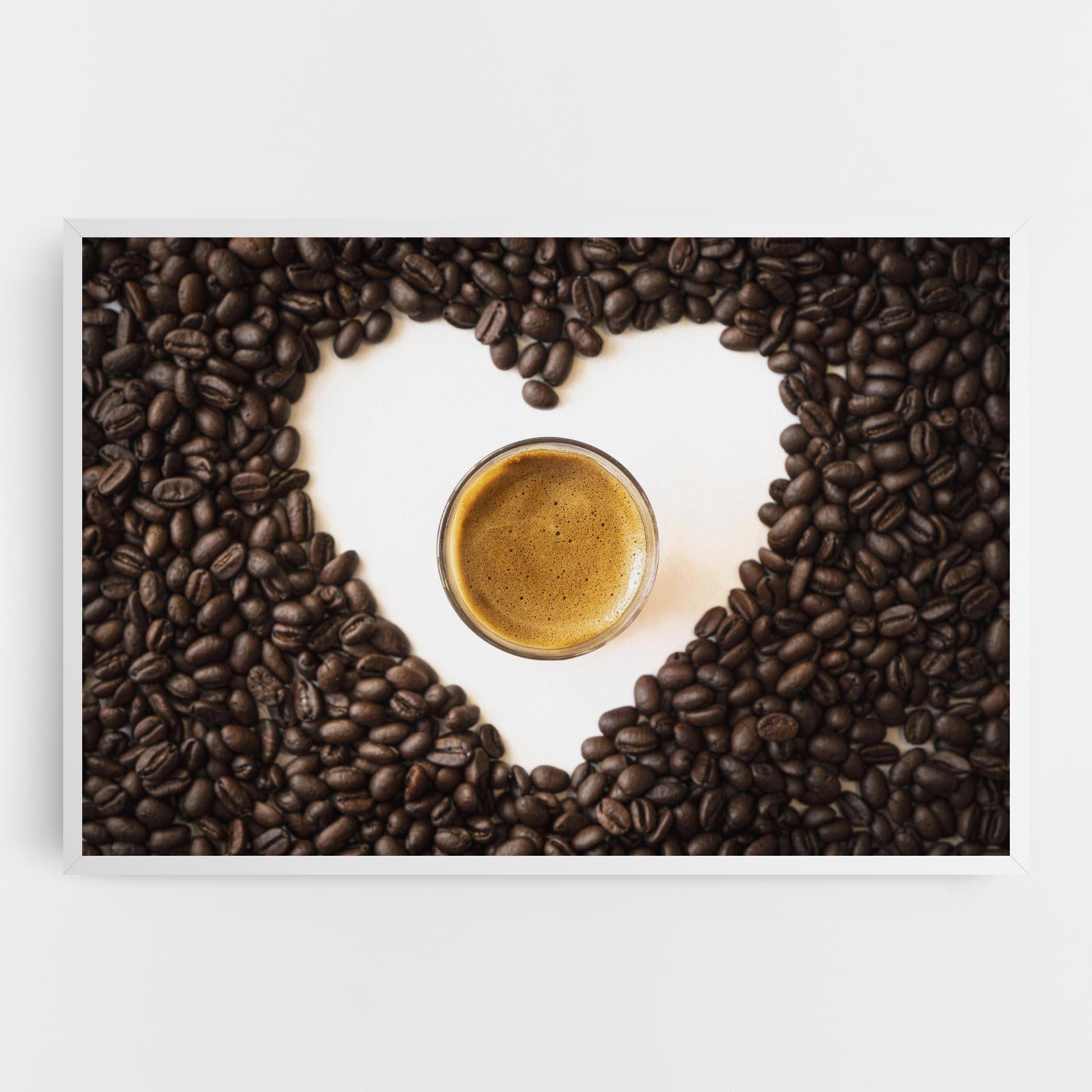 Leinwandbild Coffee Bean Heart mockup 0